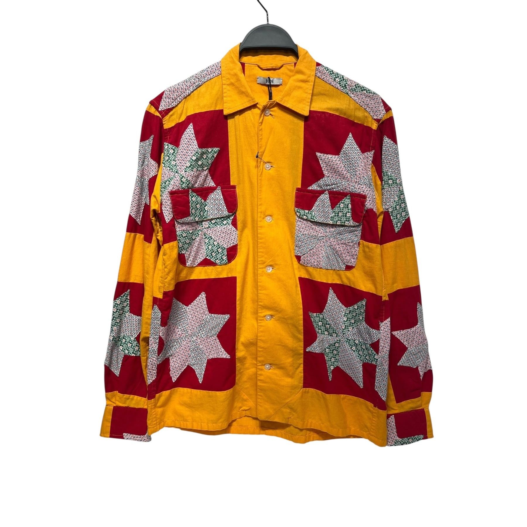 Bode Star Motif Quilted Long Sleeve Shirt Size US S / EU 44-46 / 1 - 1 Thumbnail