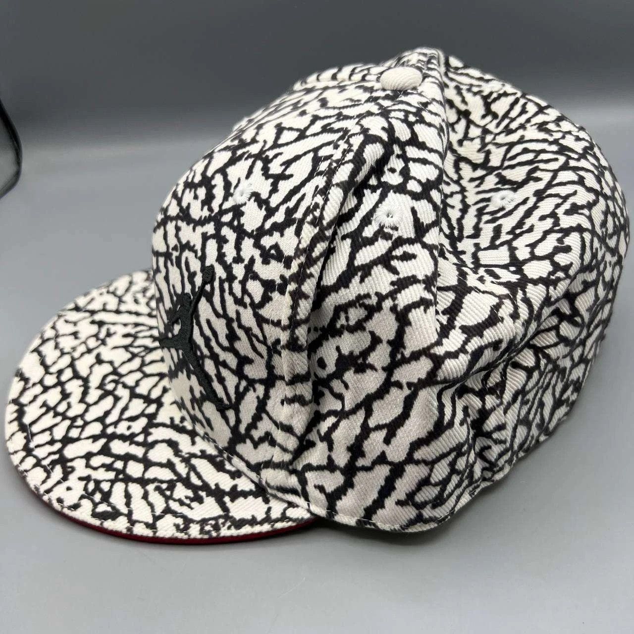Jordan Brand Air Jordan Hat 7 1/2 Cement Elephant Embroidered Fitted Size ONE SIZE - 3 Thumbnail