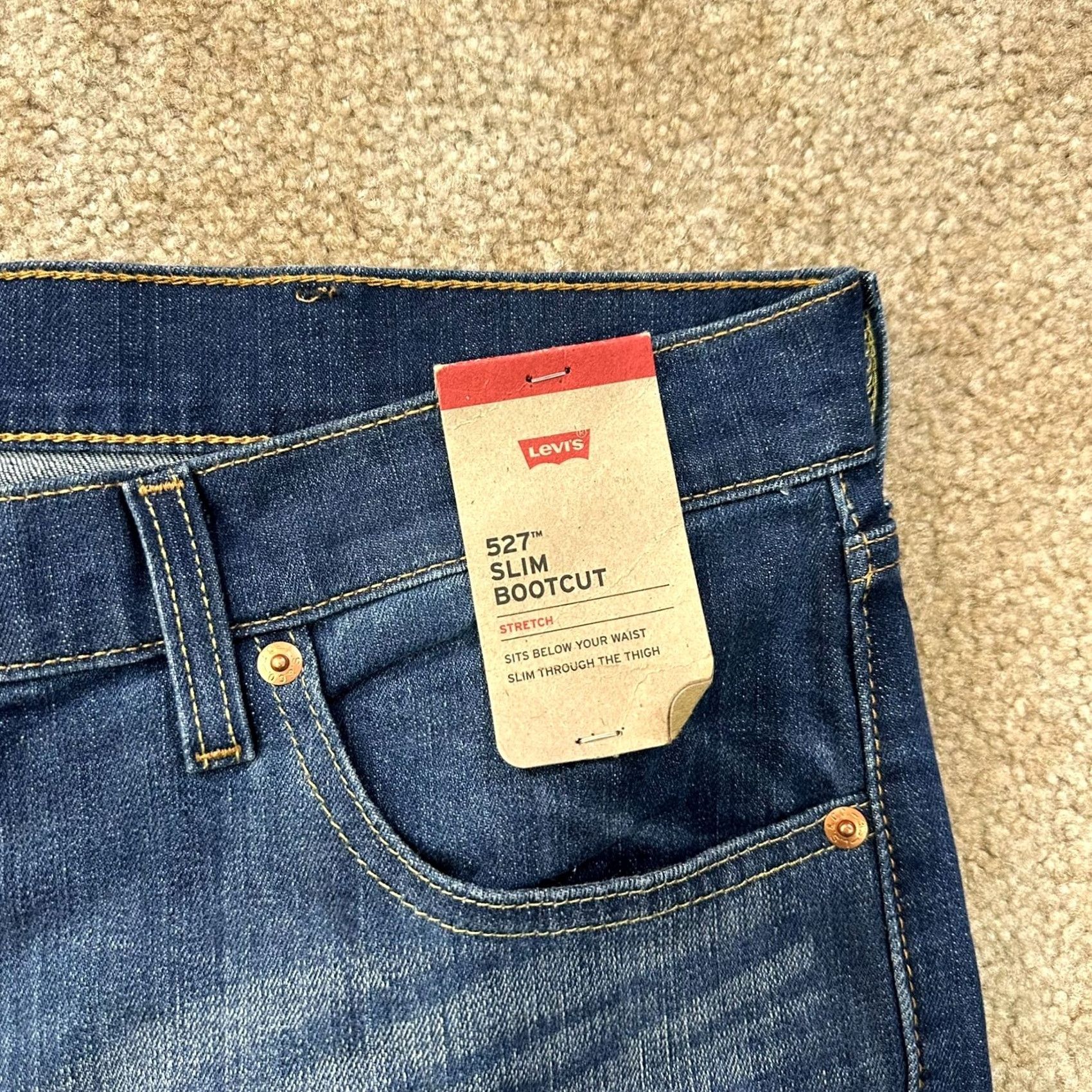 Levi's VINTAGE Levi's 527 Jeans 5-Pocket Design Men 38x30 Blue Denim Slim Bootcut Cadet Western Cowboy Size US 38 / EU 54 - 3 Thumbnail