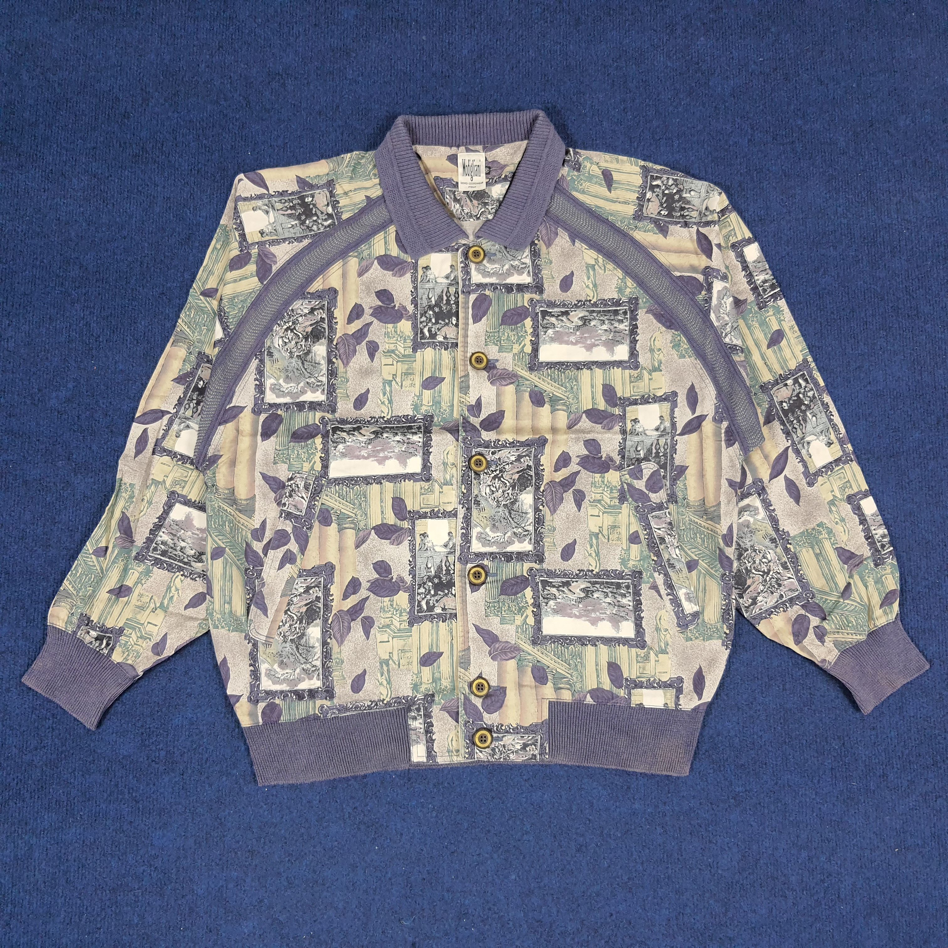 Vintage Modigliani Italian Designer Polo Sweatshirts