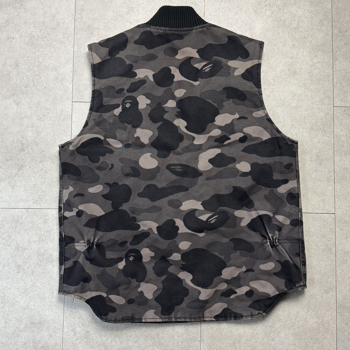 Bape × Carhartt Bape x Carhartt Black Camo Vest Jacket | Grailed