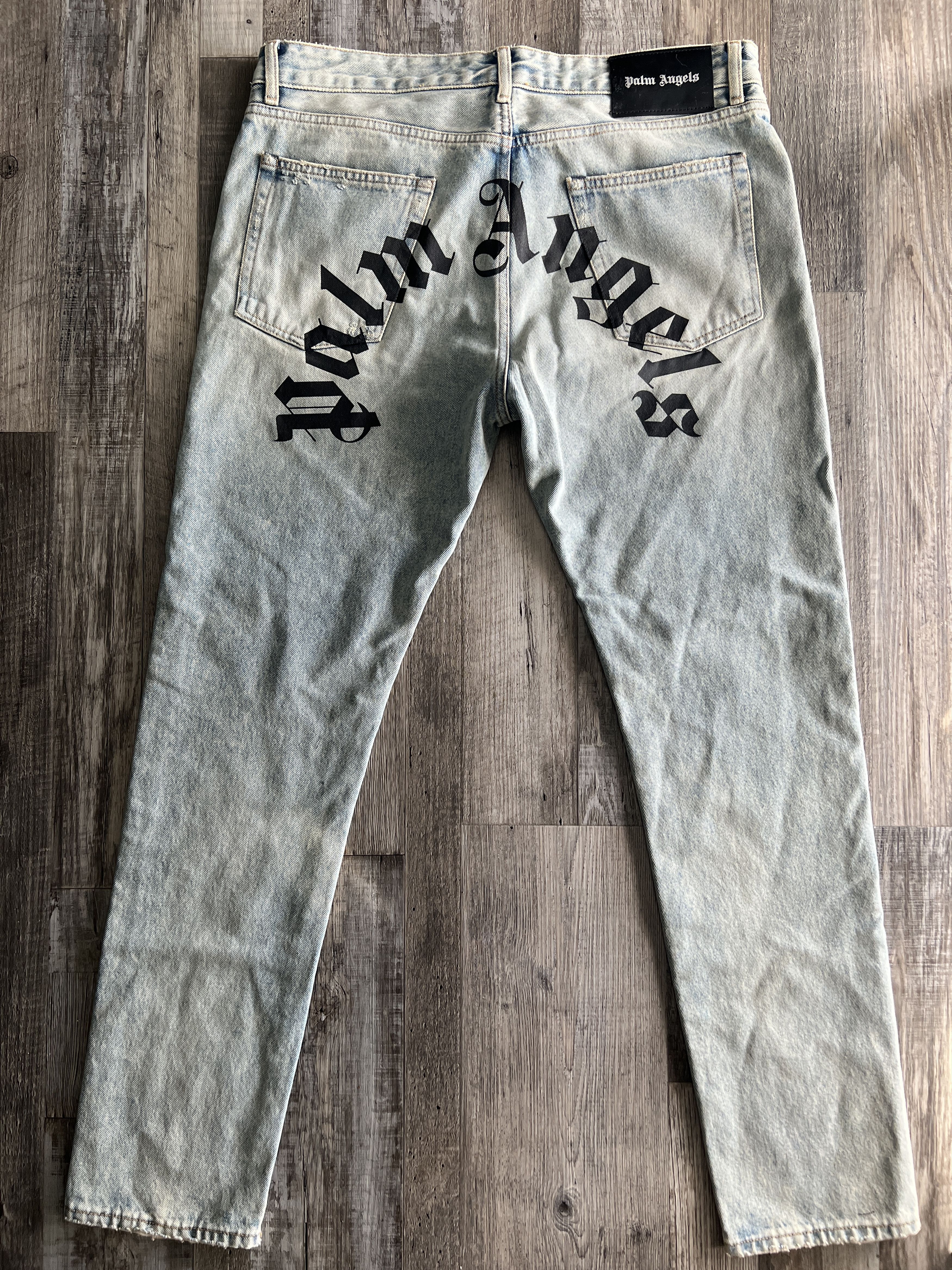 Palm Angels Palm Angels Logo Jeans Slim fit Size US 34 / EU 50 - 2 Thumbnail