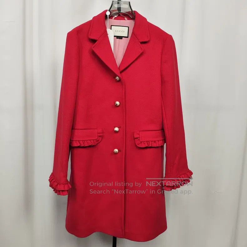 Gucci Gucci Woollen coat red Size S / US 4 / IT 40 - 1 Thumbnail