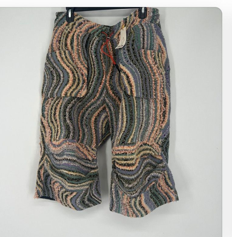 image of Louis Vuitton Vitelli Swirl-Print Knit Shorts Size 3 M-L, Men's