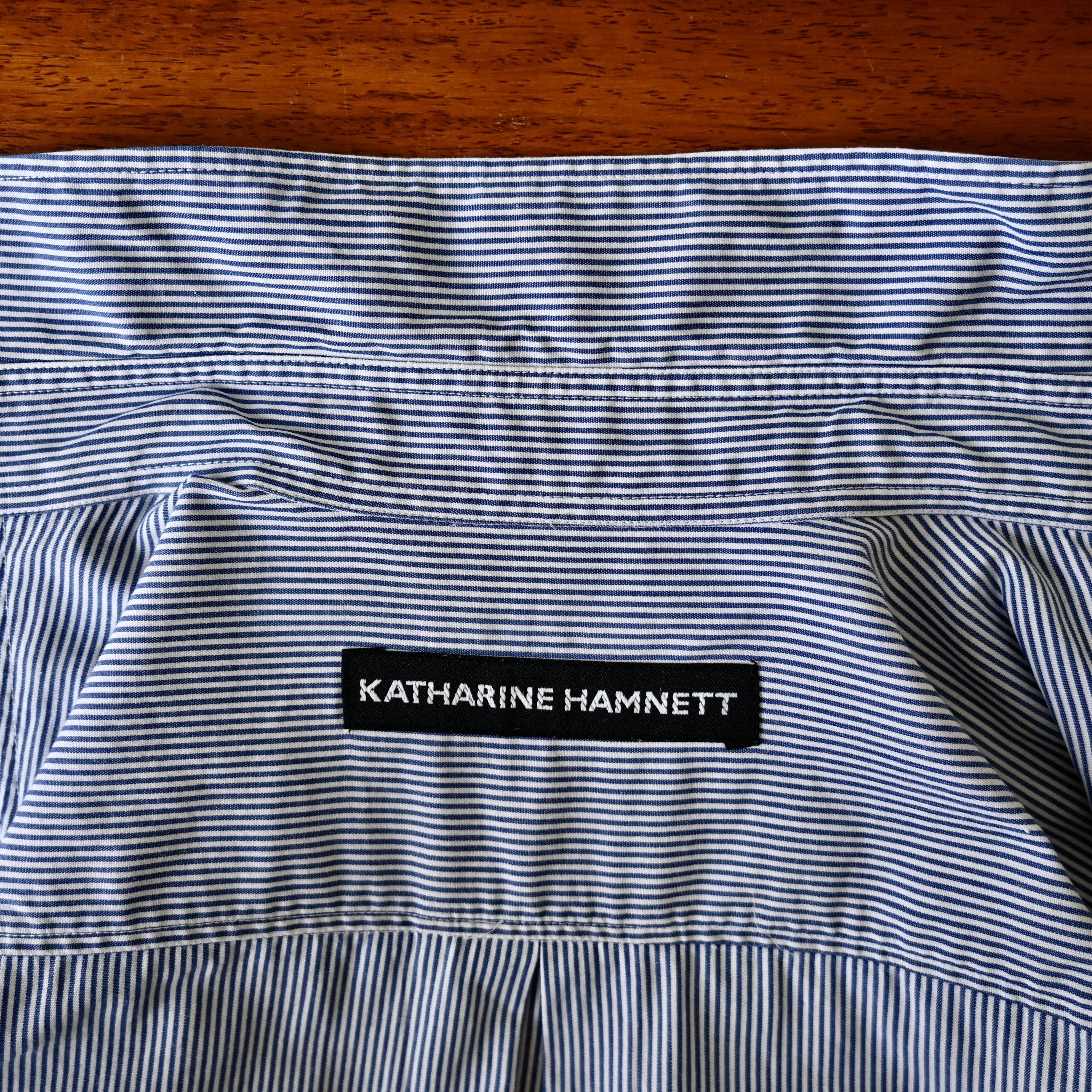 Katharine Hamnett London VTG 1980s KATHARINE HAMNETT high chest pocket striped shirt Size US M / EU 48-50 / 2 - 11 Thumbnail