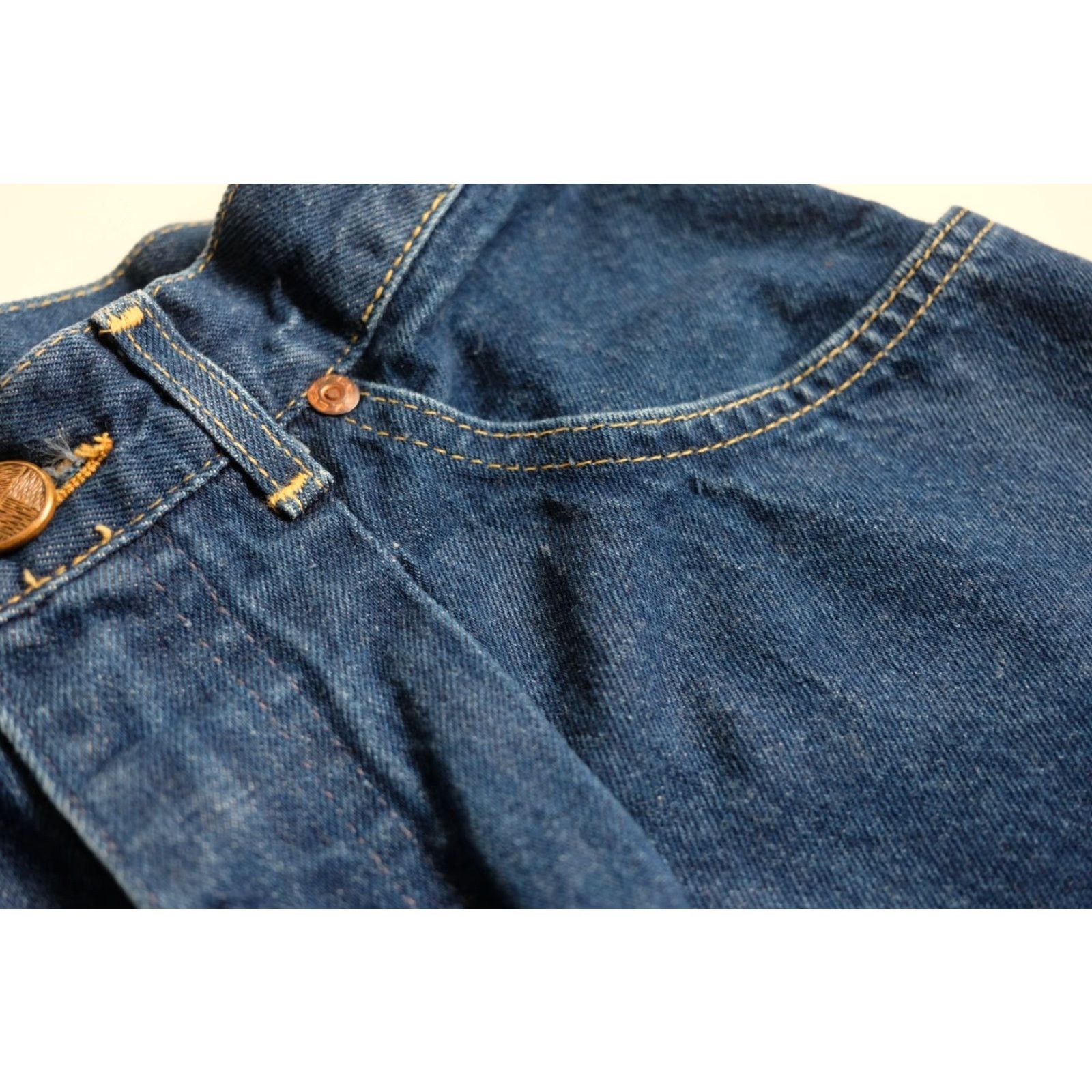 Levi's VINTAGE Levi's Strauss PLEATED Dark Denim UNION USA MADE Jeans Pants SZ 7 Womens Size 28" / US 6 / IT 42 - 7 Thumbnail