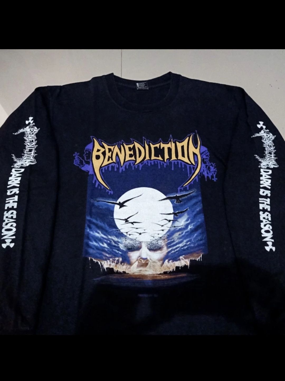Band Tees × Vintage Long Sleeve Benediction Dark is the season Vintage rare Size US XL / EU 56 / 4 - 2 Thumbnail