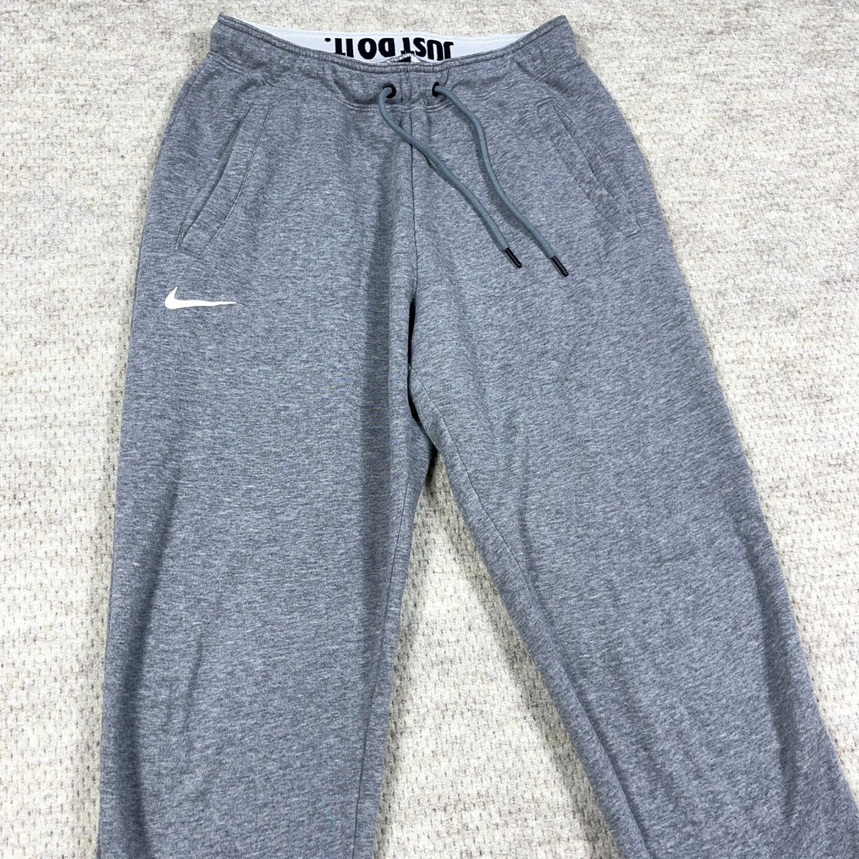 Nike Nike Sweatpants Men Small Heather Gray Jogger Swoosh Tapered Leg Pockets Casual Activewear Classic Size US 29 - 4 Thumbnail
