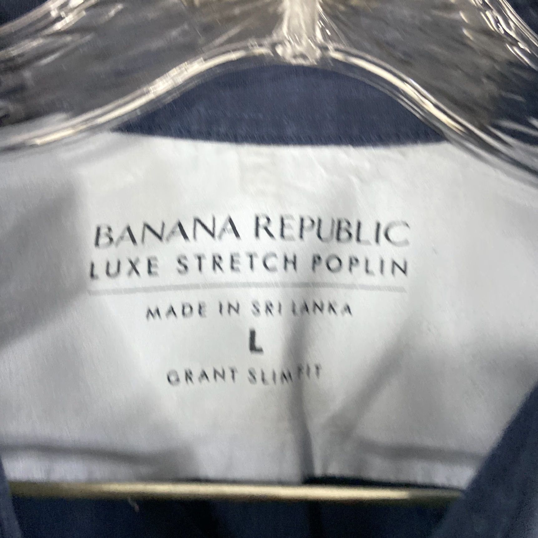 Banana Republic VINTAGE? Wait: Banana Republic Luxe Stretch Poplin Grant Slim Fit Blue Button-Up Men’s L Size US L / EU 52-54 / 3 - 6 Thumbnail
