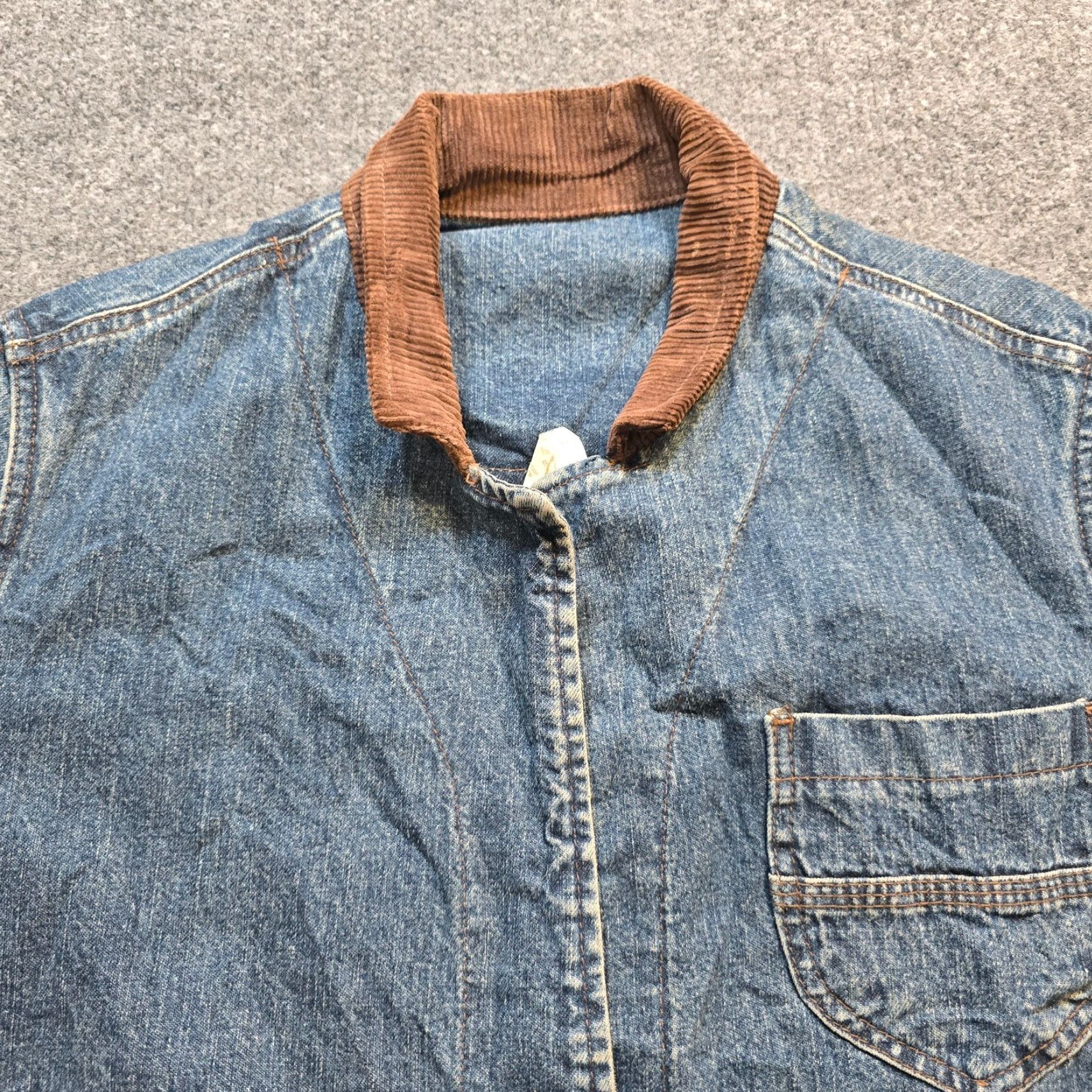 Lee VINTAGE Lee Jacket Womens Small Blue Denim Chore Coat Pockets Utility 90s Shirt Size S / US 4 / IT 40 - 2 Thumbnail