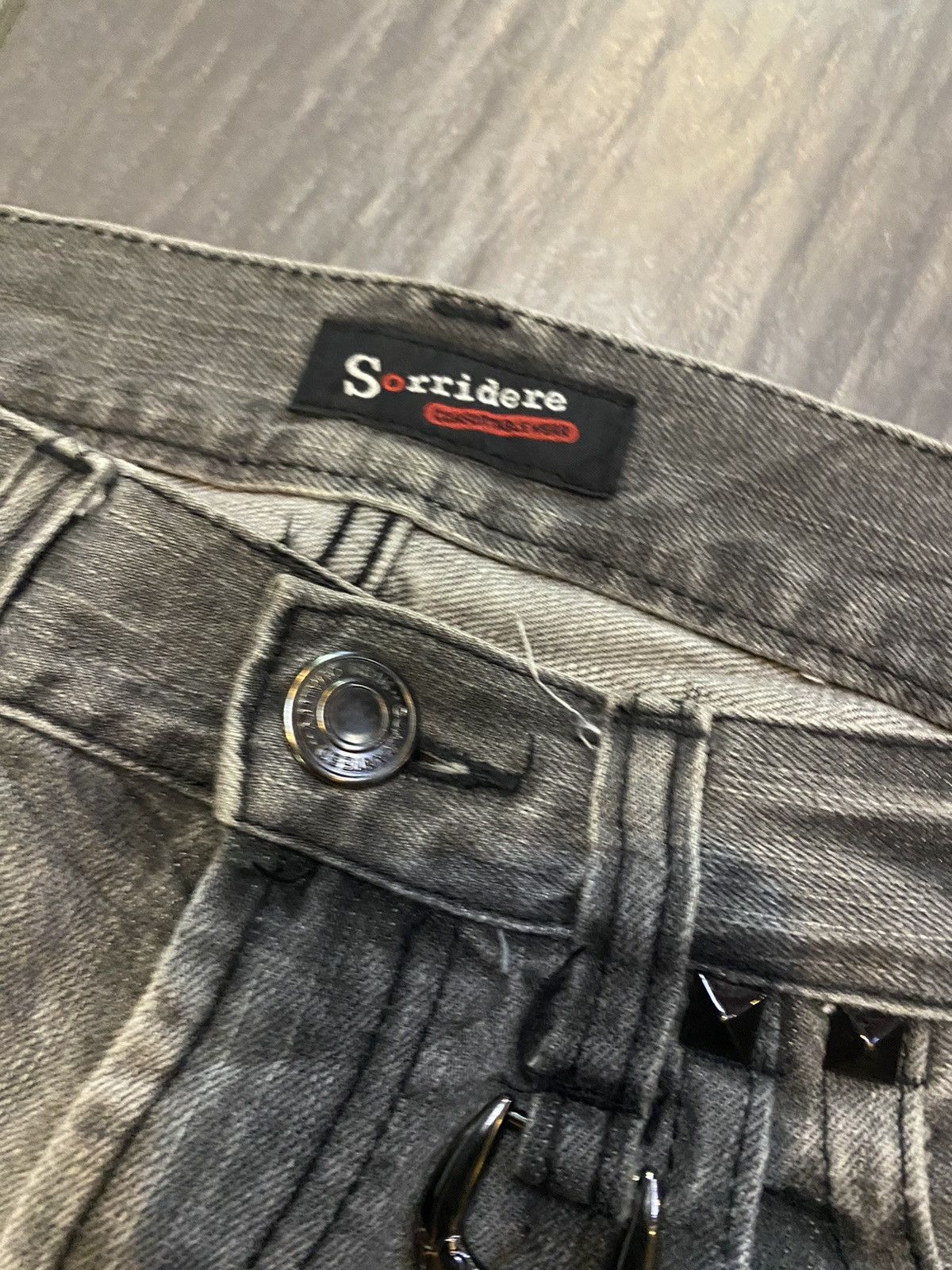Hysteric Glamour Flare jeans Sorridere Skulls painted Boot Cut Size US 31 - 8 Thumbnail