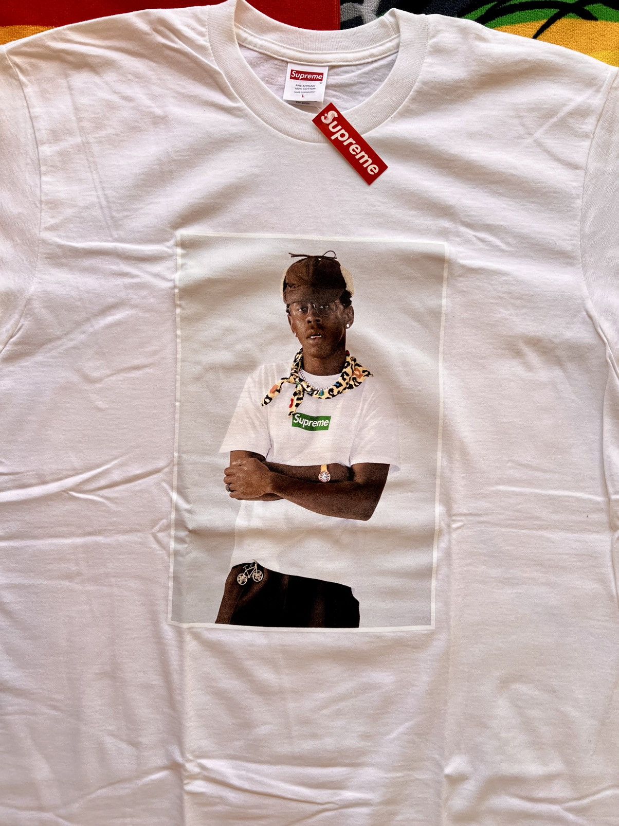 Supreme L Supreme Tyler the Creator Photo Tee White t-shirt rap merc Size US L / EU 52-54 / 3 - 1 Thumbnail
