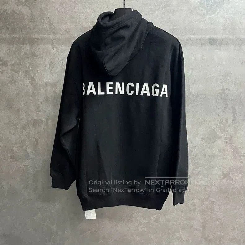 Balenciaga Balenciaga Black Logo Print Hoodie. Size US S / EU 44-46 / 1 - 1 Thumbnail