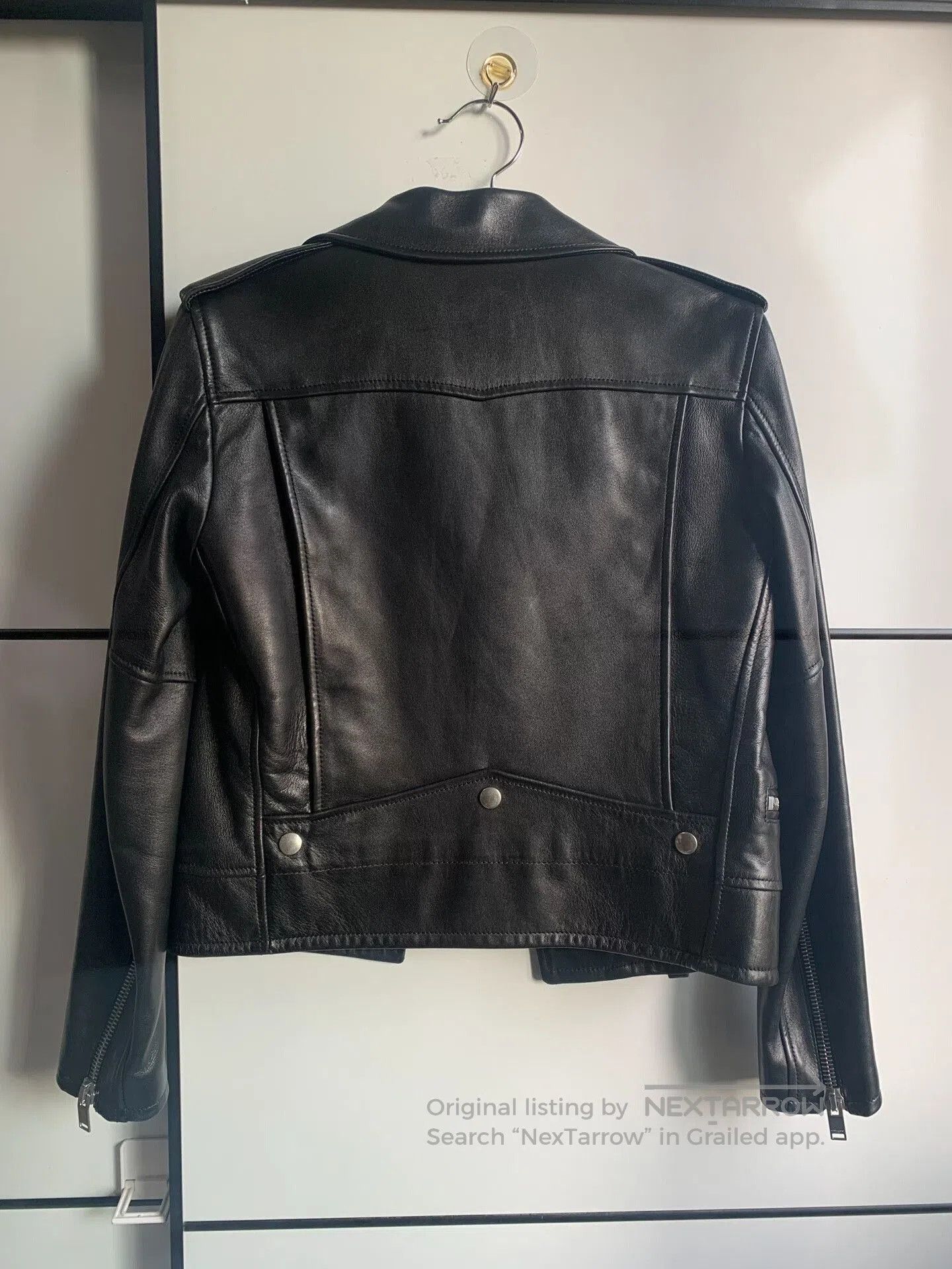 Yves Saint Laurent YSL Biker Black Short Leather Jacket. Size XS / US 0-2 / IT 36-38 - 9 Thumbnail