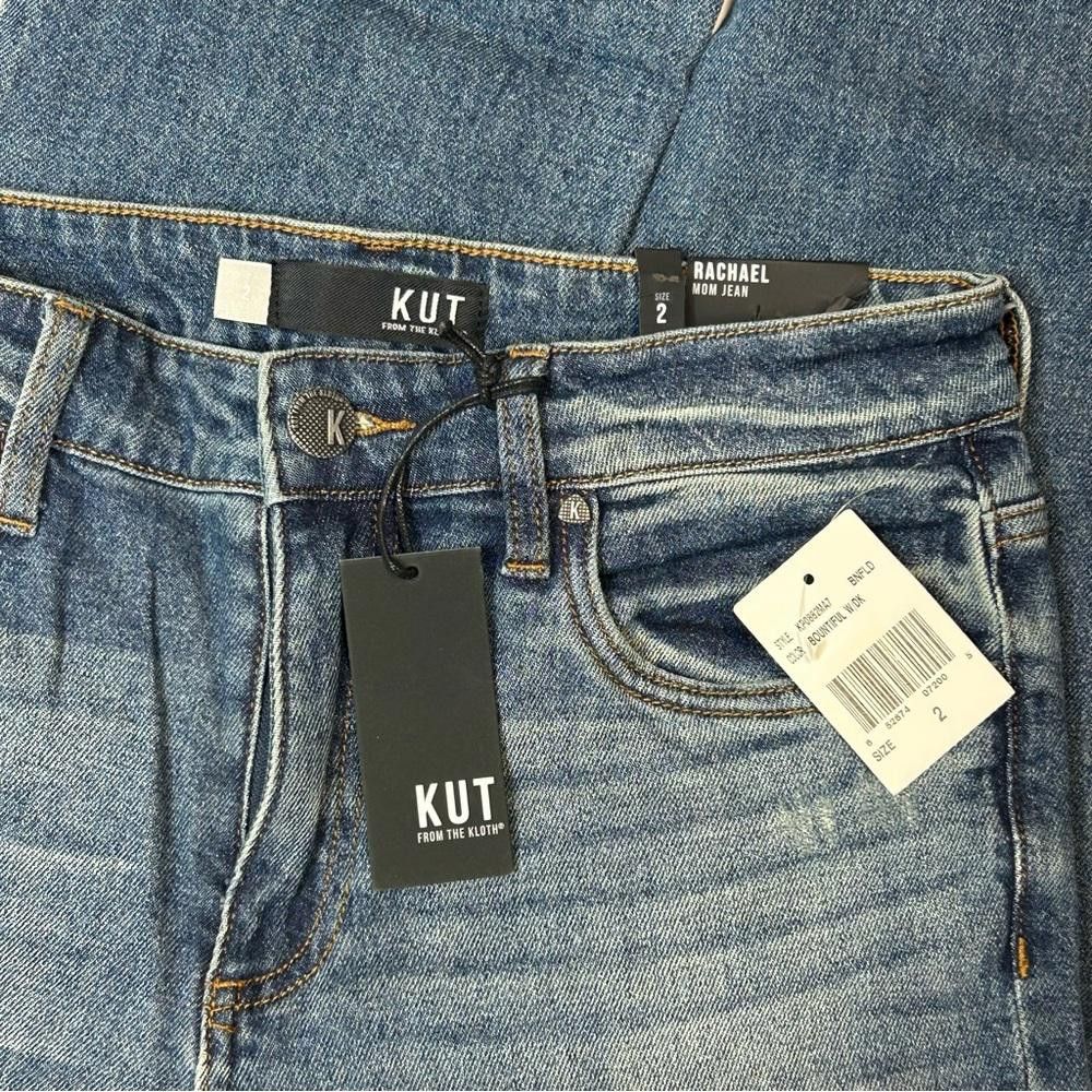 Designer NWT - KUT From The Kloth, Rachael Ripped Raw Hem Mom Jean, 2 Size 26" / US 2 / IT 38 - 7 Thumbnail