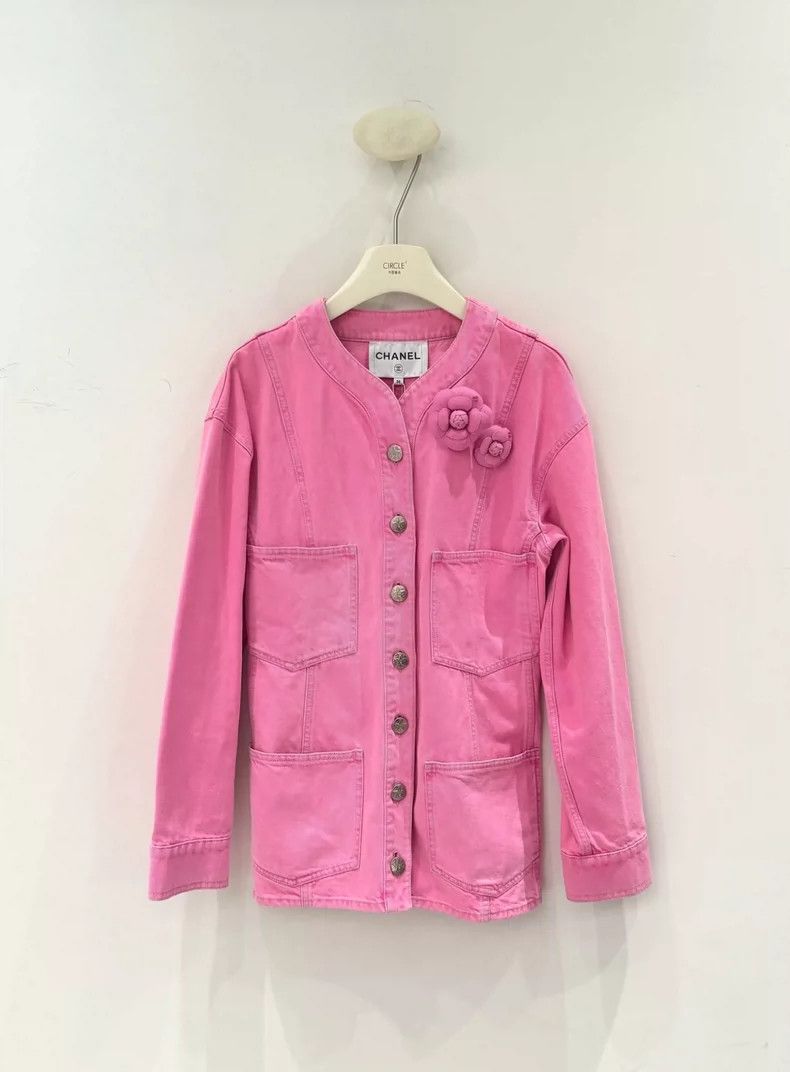 Chanel Pink denim jacket