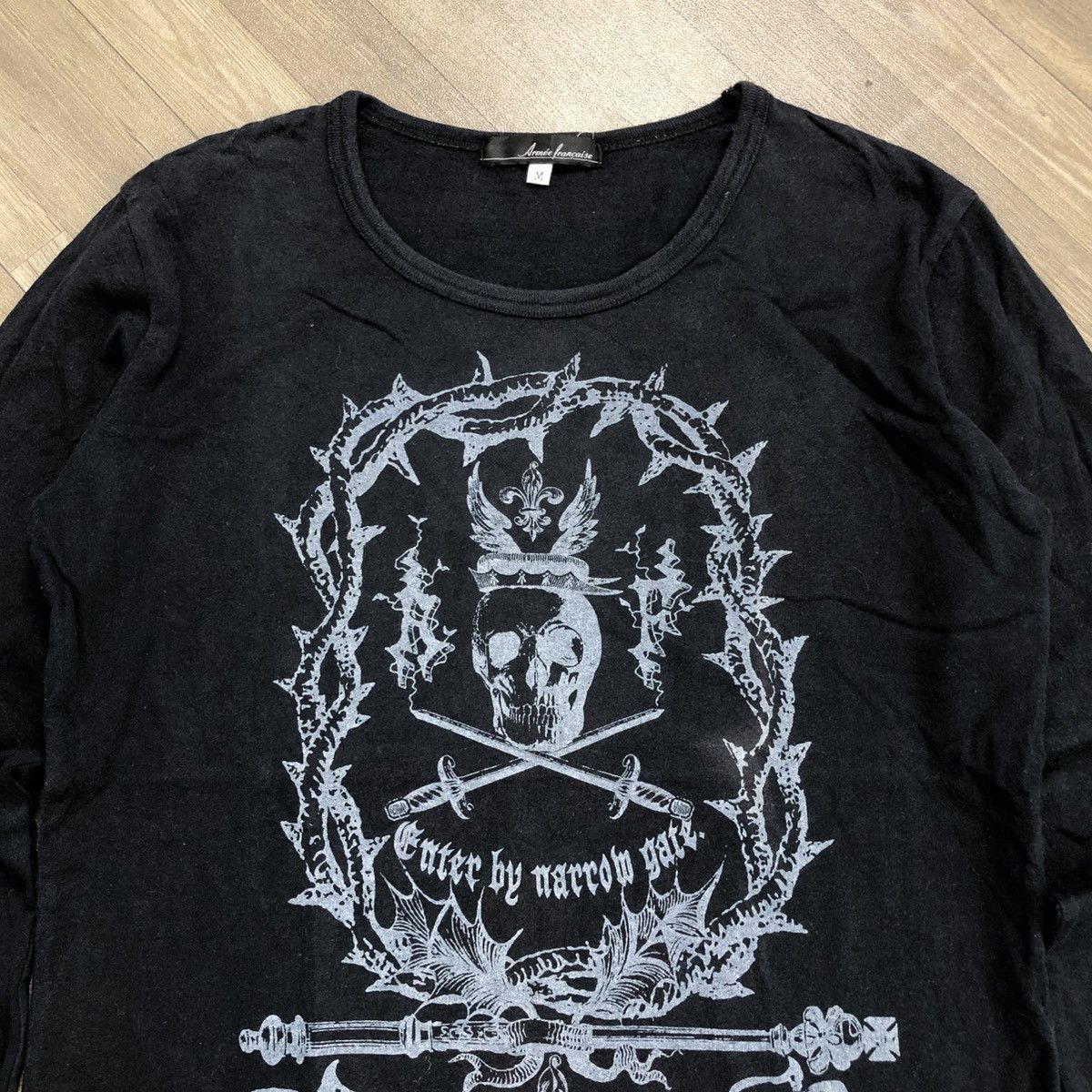 If Six Was Nine × Japanese Brand × Le Grande Bleu (L.G.B.) 2000s Armee Francaise Cross Poem Punk LGB Style Longsleeve Size US M / EU 48-50 / 2 - 2 Thumbnail