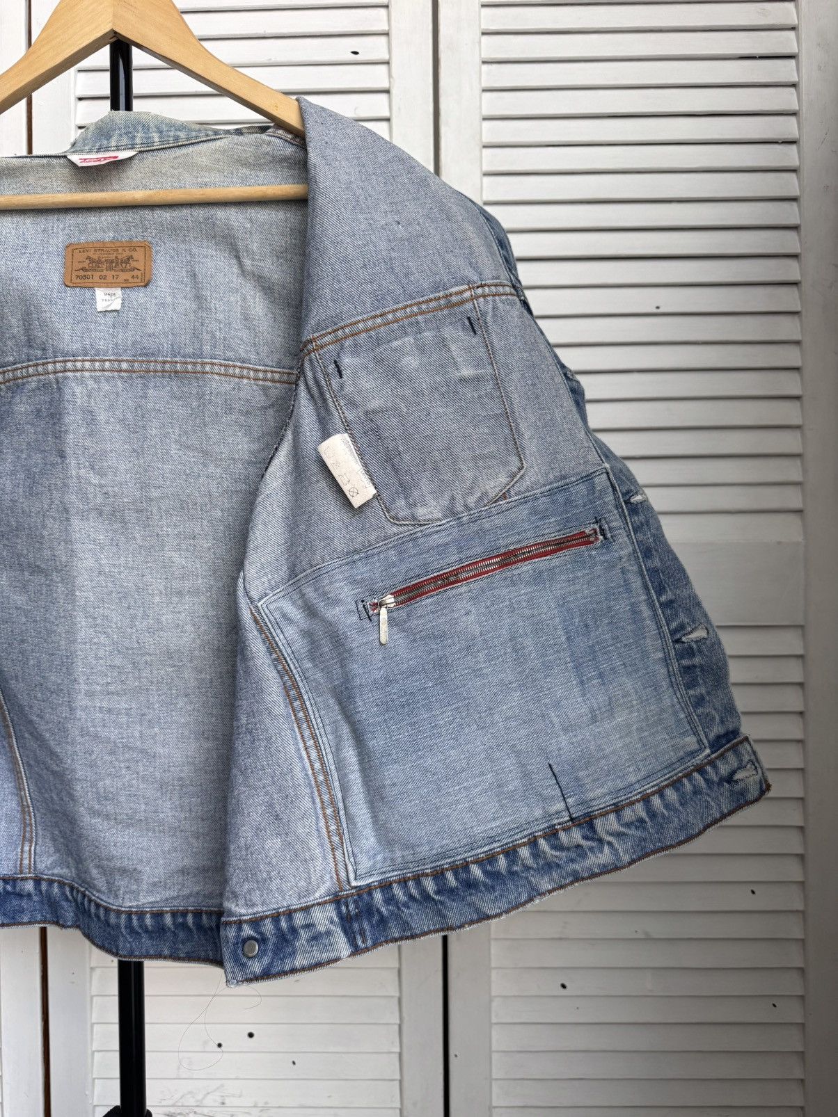 Levi's Vintage Clothing Levis Vintage 80s Orange Tab Denim VestTrucker Jacket Size US L / EU 52-54 / 3 - 15 Thumbnail