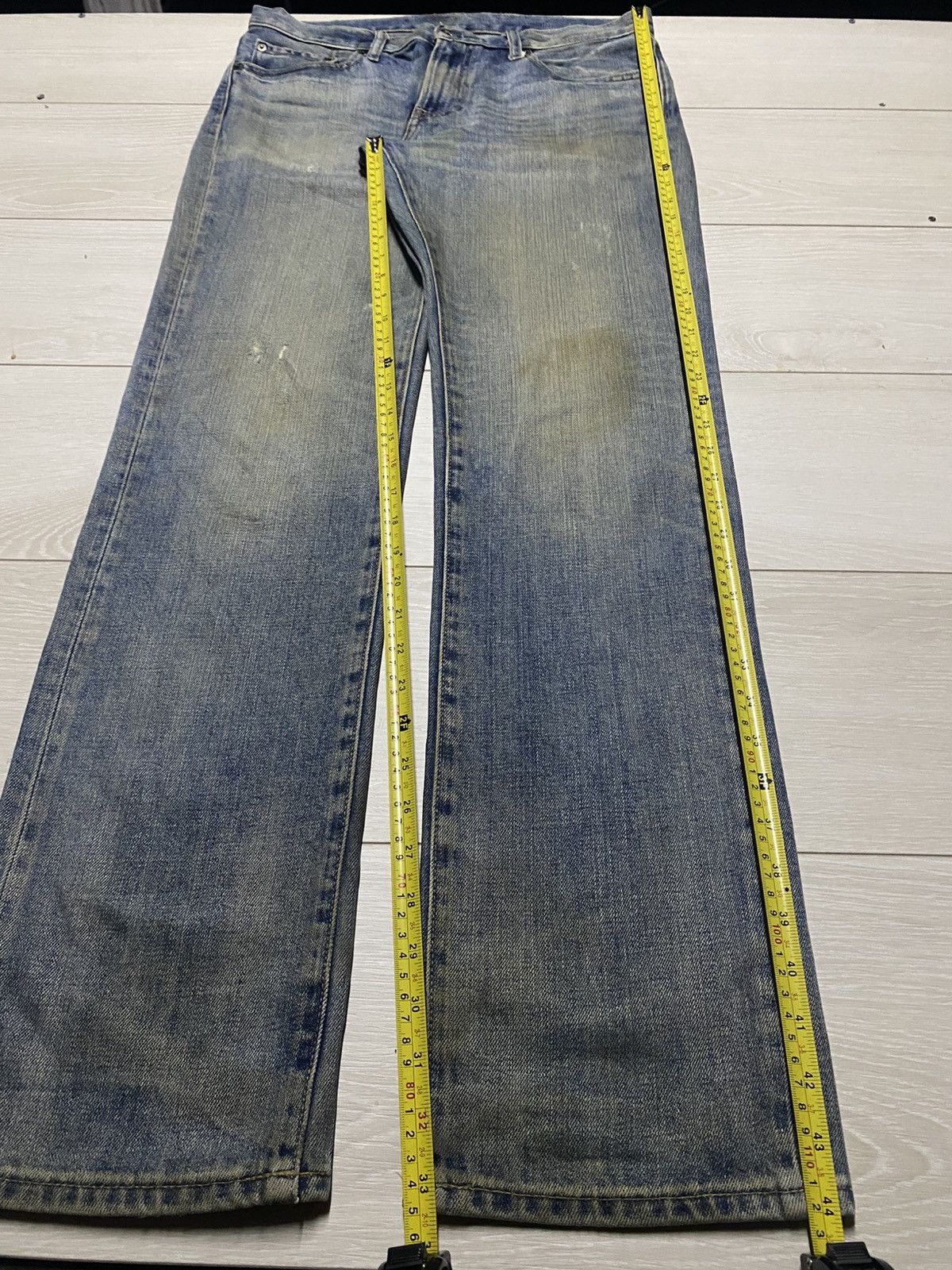 Uniqlo Vintage Uniqlo Mud Wash Distressed Slim Fit Jeans Size US 34 / EU 50 - 13 Thumbnail