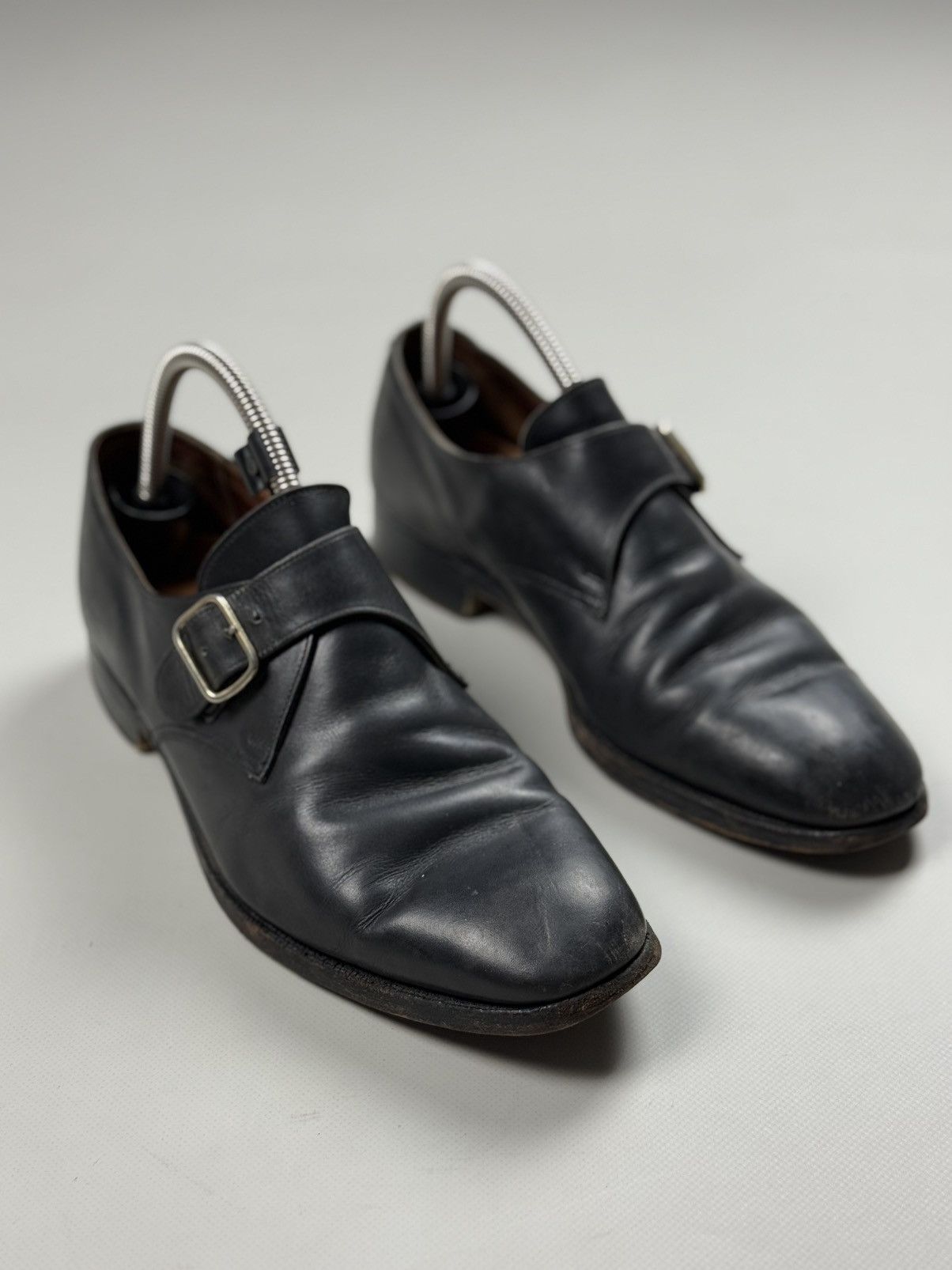 Crockett & Jones Seymour2 Black Calf Leather Double Monk Strap Loafer 9E Crockett & Jones Seymour 2 Black Calf Leather Double Monk  main image 4