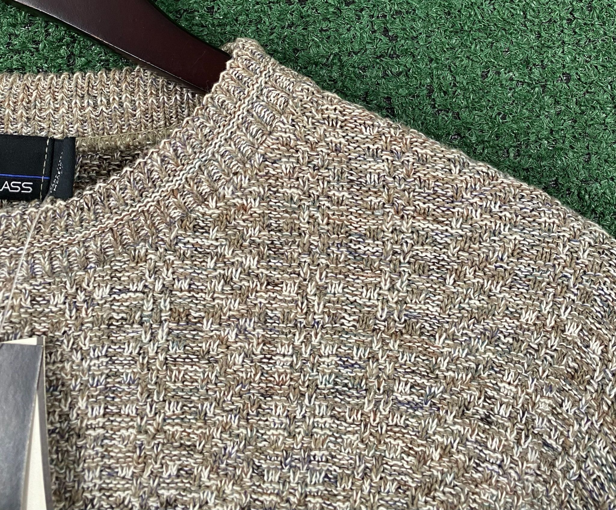 Bill Blass New Vintage Bill Blass Textured Oatmeal Patterned Sweater XL Size US XL / EU 56 / 4 - 5 Thumbnail