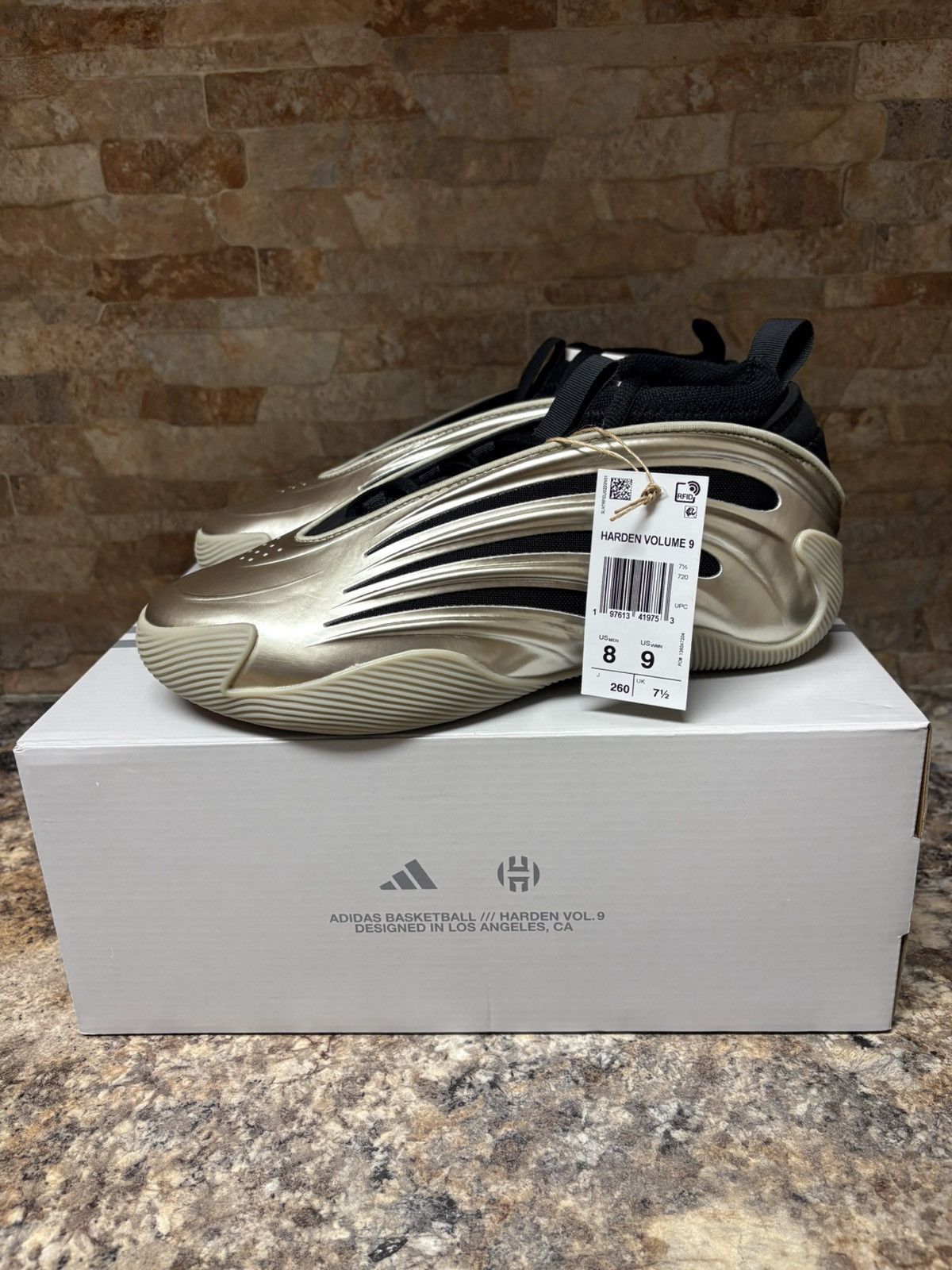 Adidas Harden Volume 9 'Cyber Metallic' Size 8