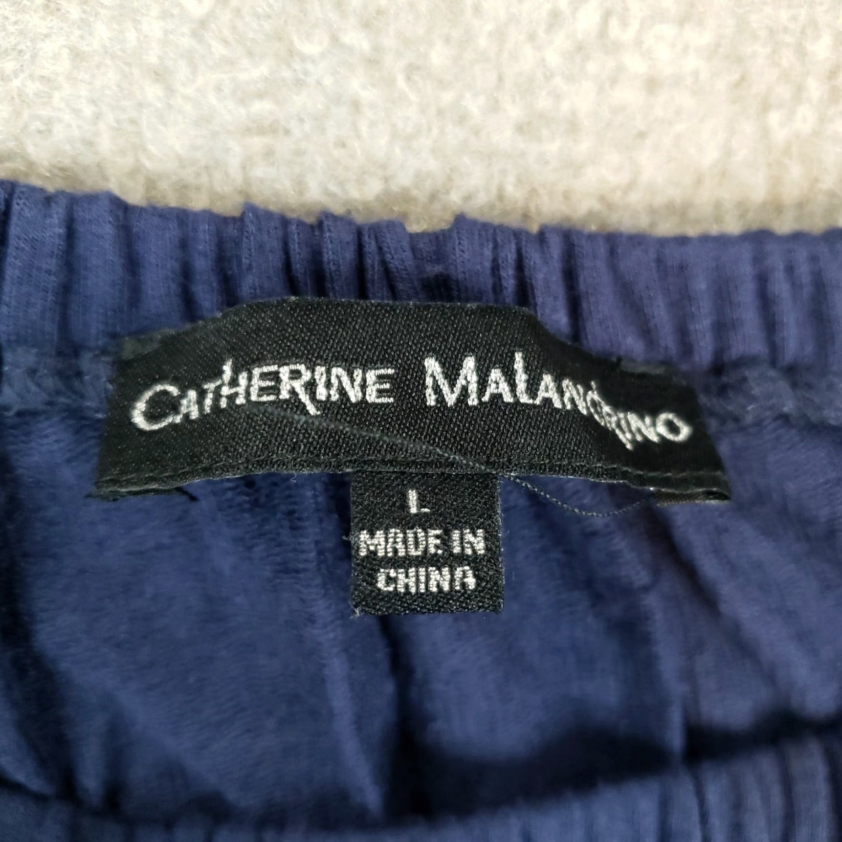 Vintage Catherine Malandrino Blue Off Shoulder Blouse Womens Large 3/4 Sleeve Top Size L / US 10 / IT 46 - 5 Thumbnail