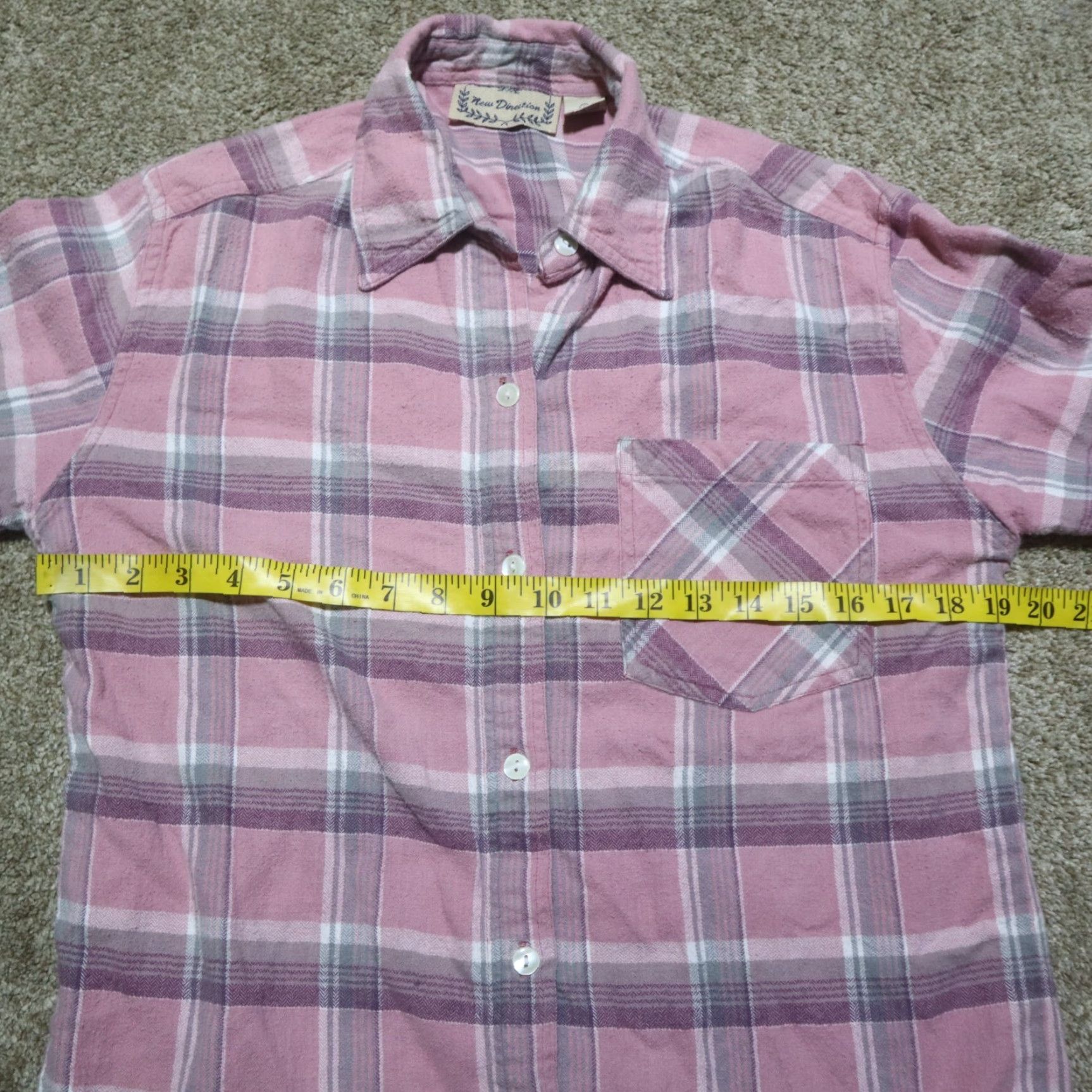 Pinko Vintage New Directions Pink Plaid Fleece Shirt Women's Small Long Sleeve Pullover Size S / US 4 / IT 40 - 4 Thumbnail