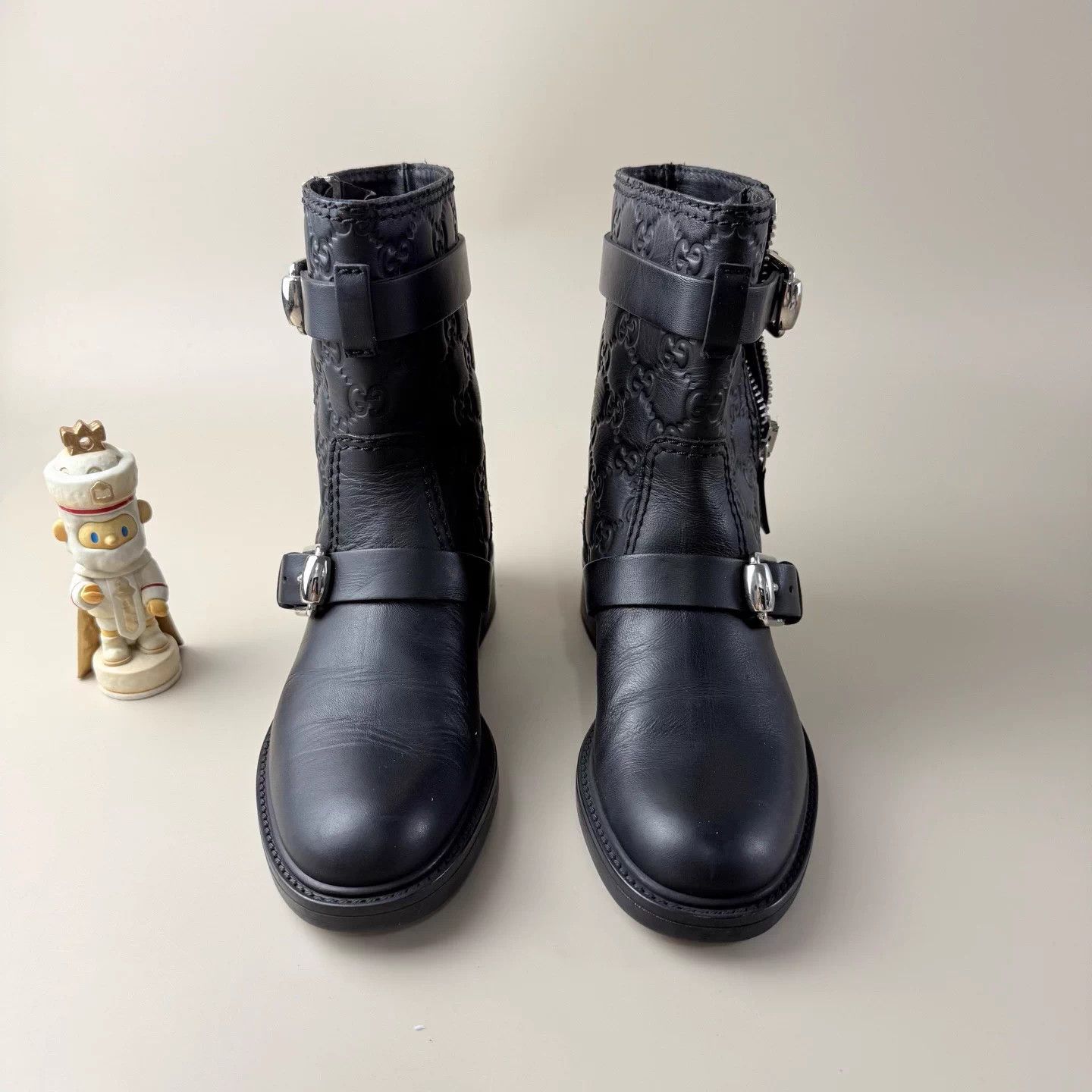 Gucci Gucci Black Double C Zip Short Boots 35.5 Size US 4.5 / IT 34.5 - 2 Thumbnail