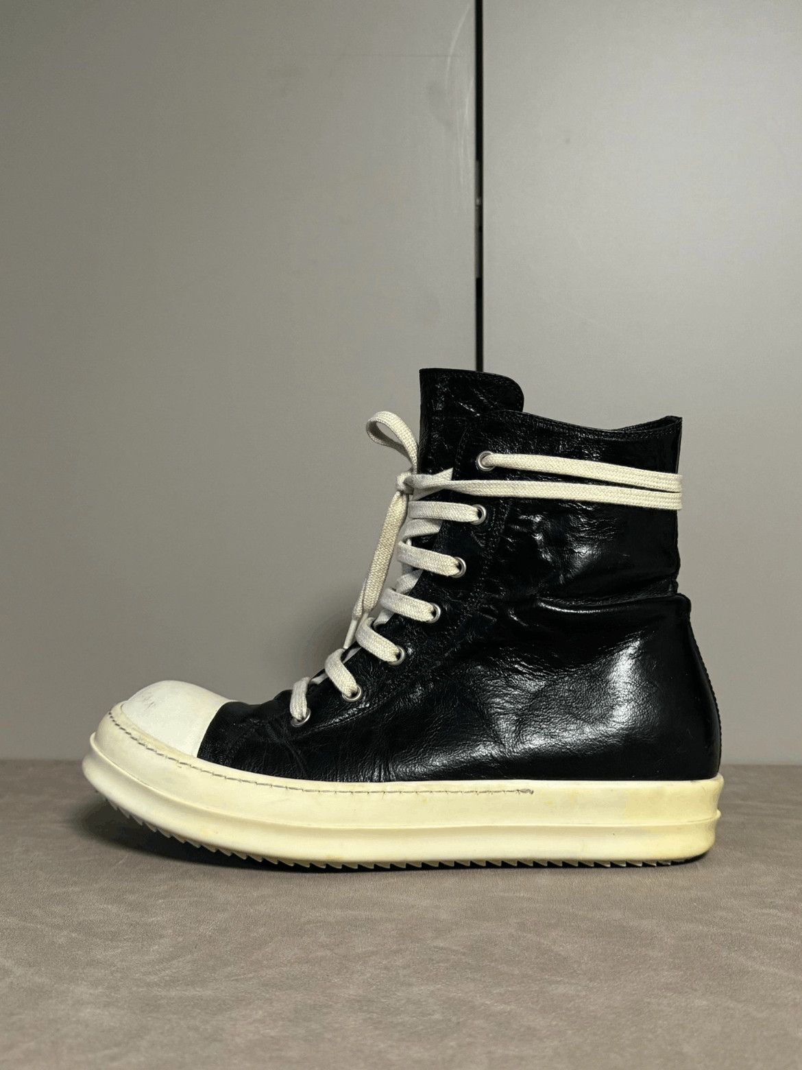 Rick Owens Sz 42.5 Rickowens Mainline Leather Hi-top Size US 9.5 / EU 42-43 - 5 Thumbnail
