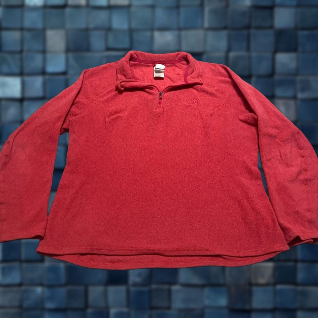 The North Face The North Face Womens Large Pink Sweater 1/2 Zip Pullover Long Sleeve Fleece Size L / US 10 / IT 46 - 1 Thumbnail