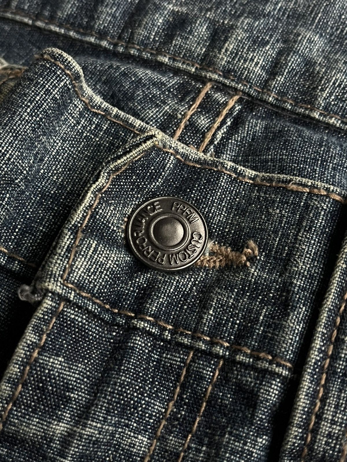 If Six Was Nine 2000s JAPANESE PPFM FADED WASH DENIM FLARE PANTS PUNK STYLE Size US 30 / EU 46 - 7 Thumbnail