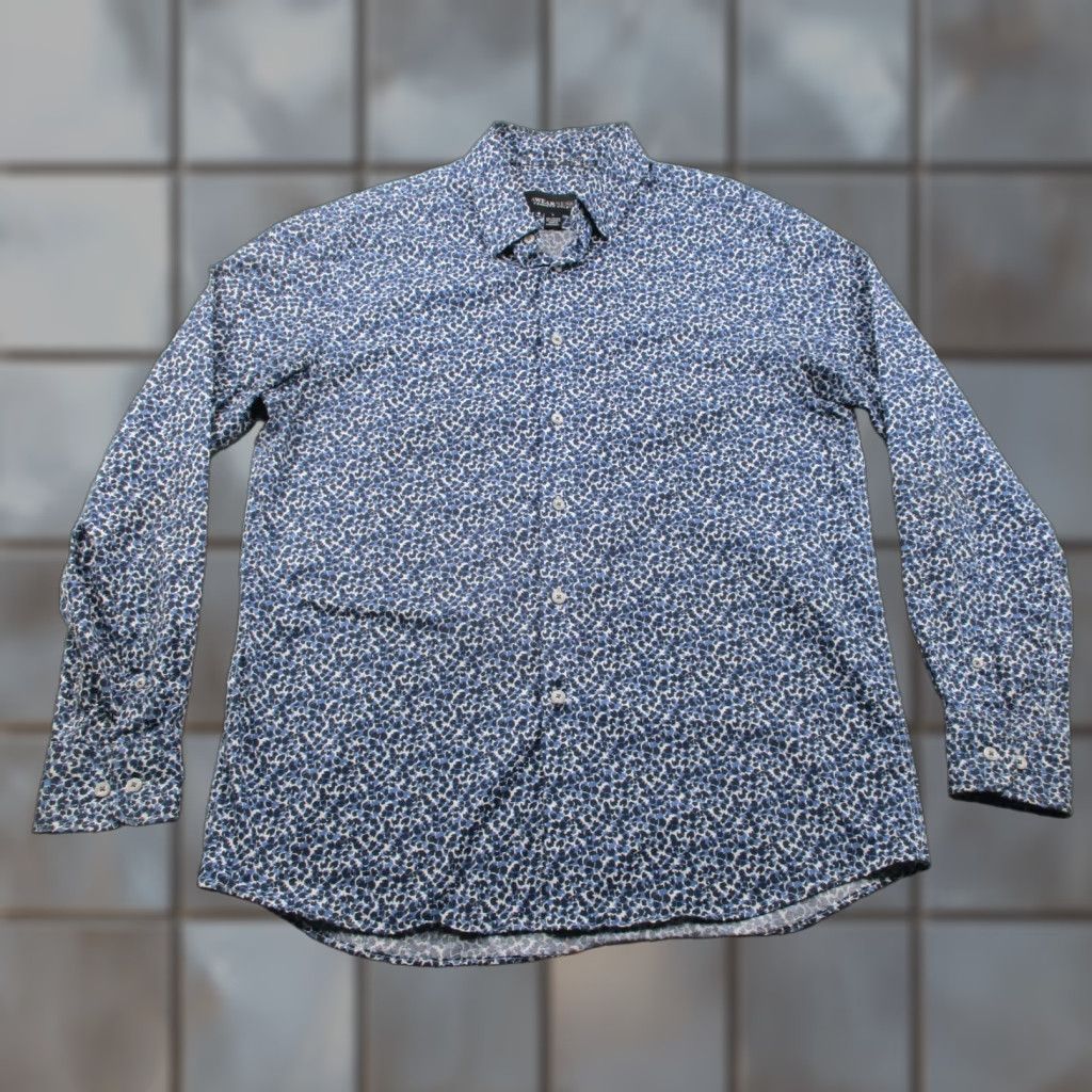 Vintage Awearness Kenneth Cole Shirt Mens Large Floral Print Button Up Stretch Casual Size US L / EU 52-54 / 3 - 1 Thumbnail