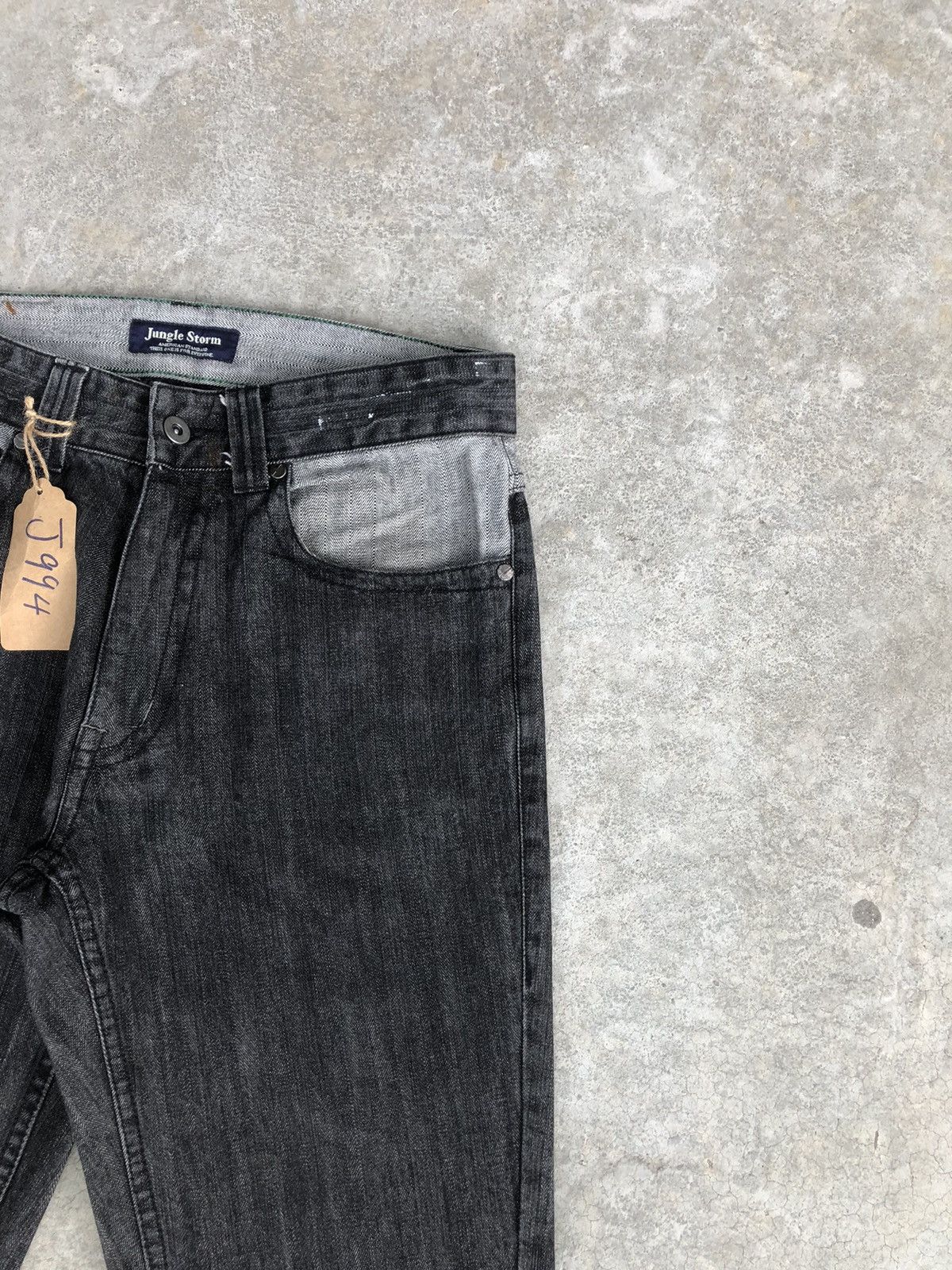 If Six Was Nine Japanese Jungle Storm Flared Jeans Size US 31 - 5 Thumbnail