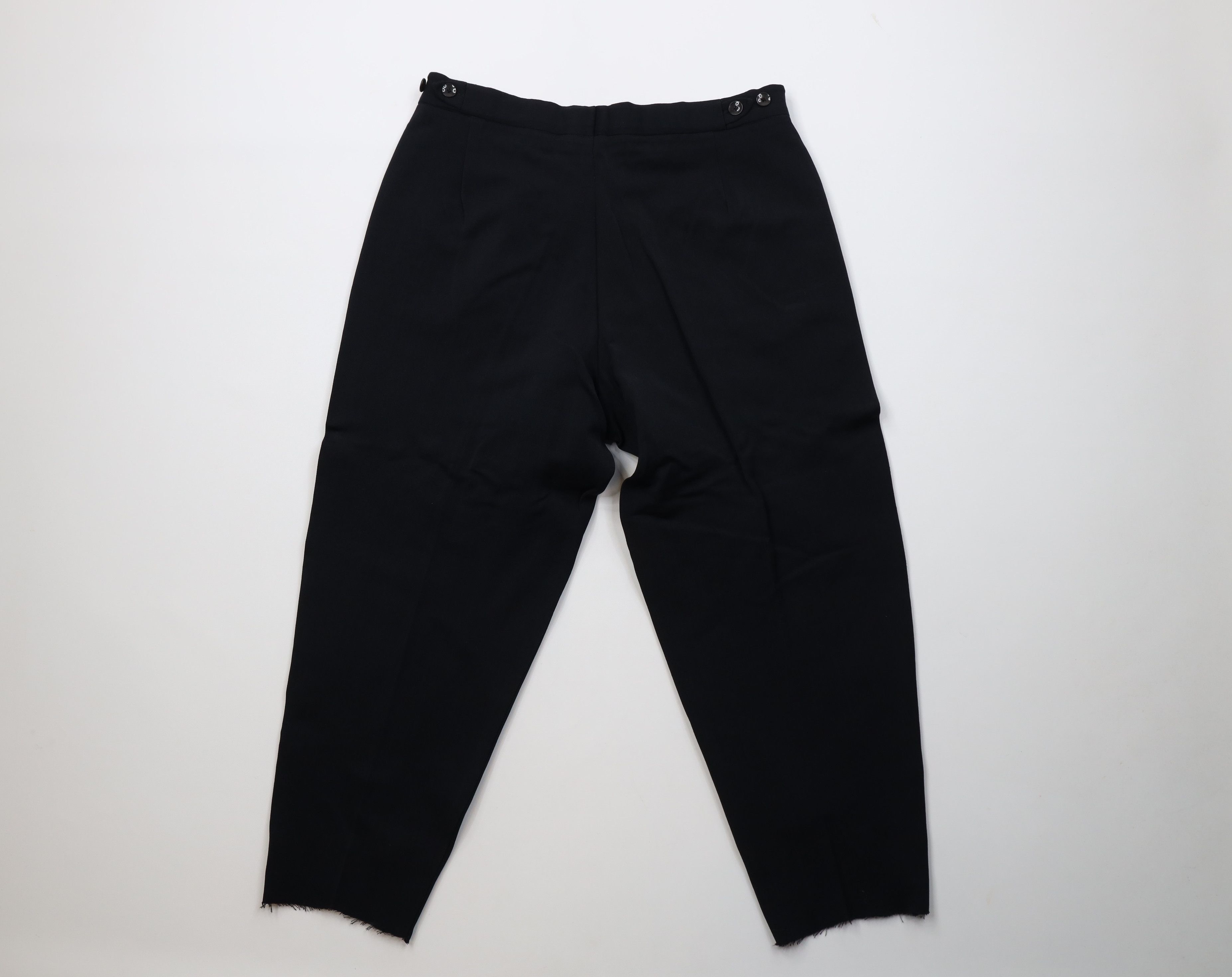 Vintage 50s Streetwear Gabardine Capris Pants Black Japan