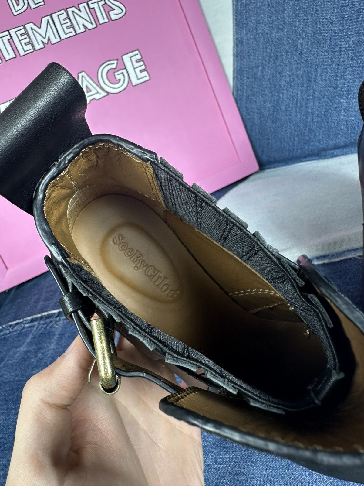 See by Chloe See By Chloe Cappa Block Heels Ankle Boots Hardware Buckle Size US 8 / IT 38 - 13 Thumbnail