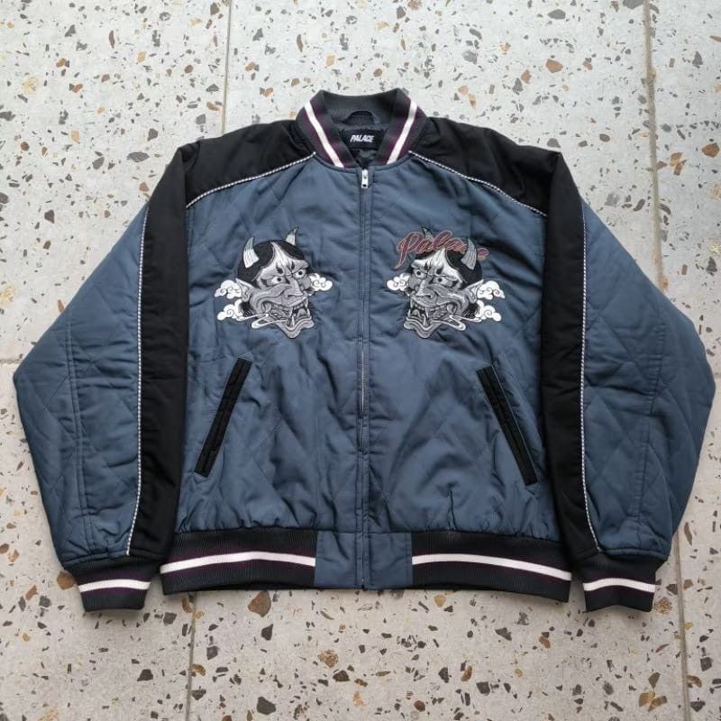 ブルゾン Palace Festival Bomber Jacket M PALACE FESTIVAL BOMBER JACKET BLACK | REVERSIBLE