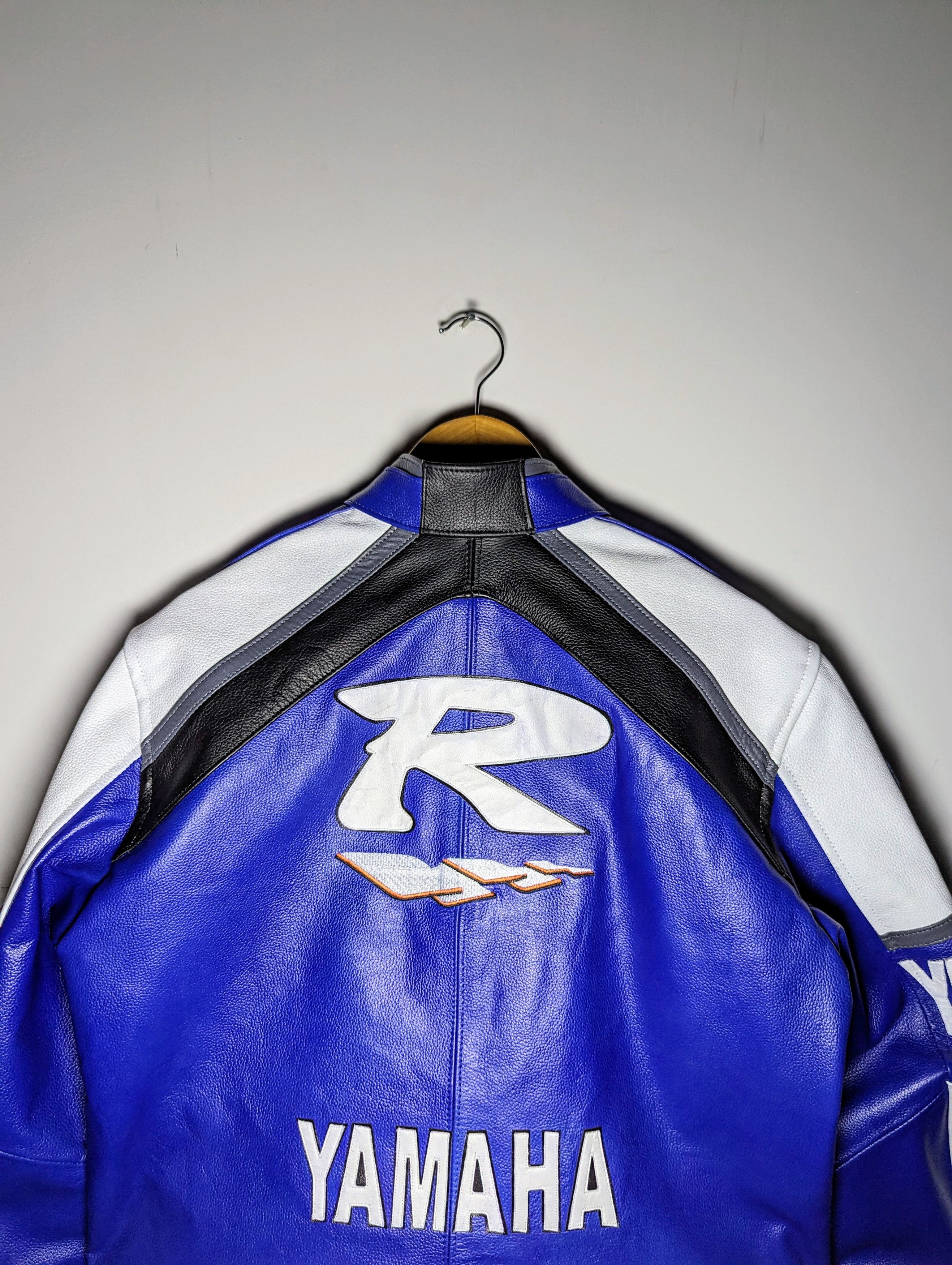 Yamaha 💥🏍️ VINTAGE 🏍️💥 YAMAHA LEATHER JACKET Motorcycle RACING Size US L / EU 52-54 / 3 - 8 Thumbnail