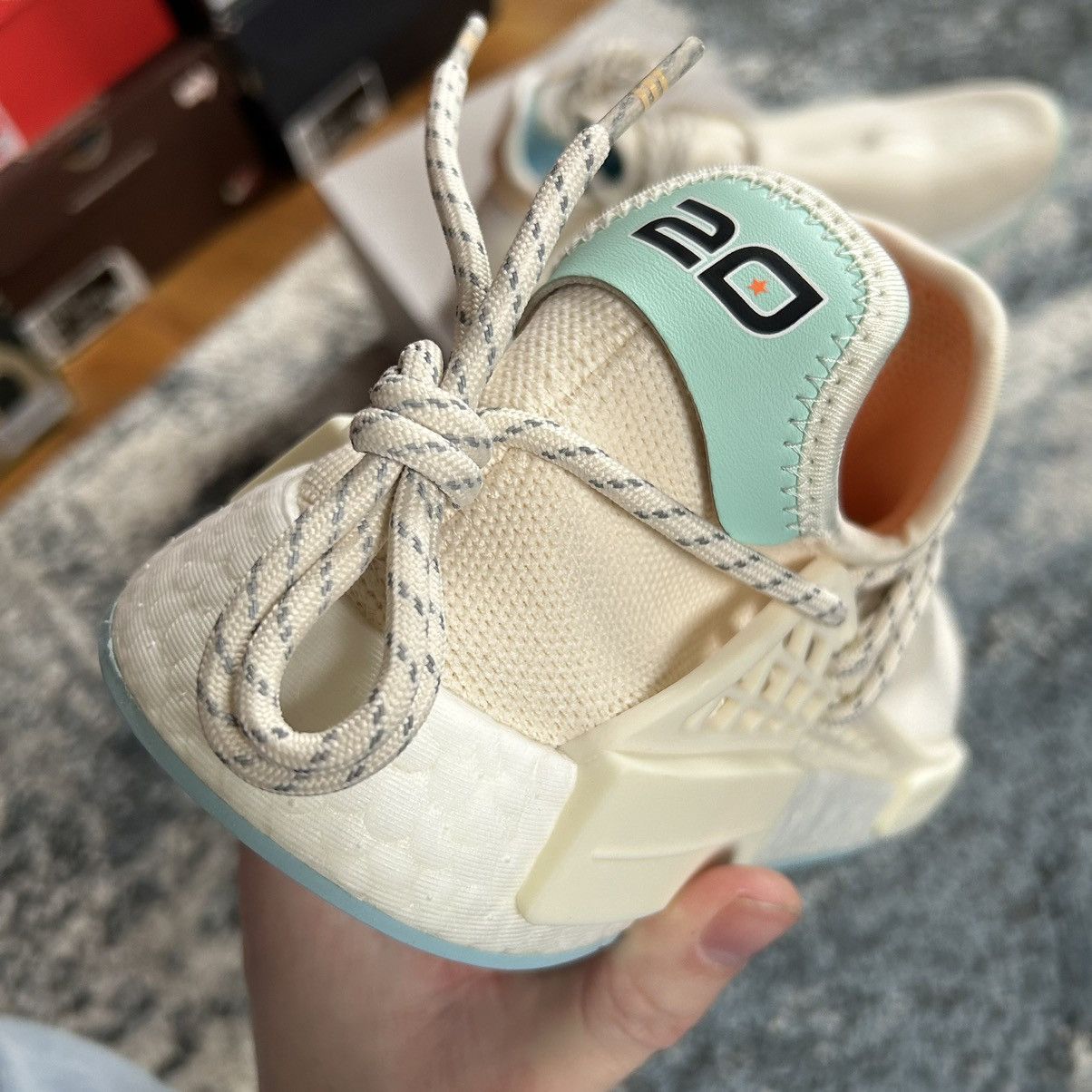 Adidas × Pharrell GW0246 HUMAN RACE NMD NERD CHALK WHiTE GLOW ORANGE MiNT Size US 8 / IT 38 - 7 Thumbnail