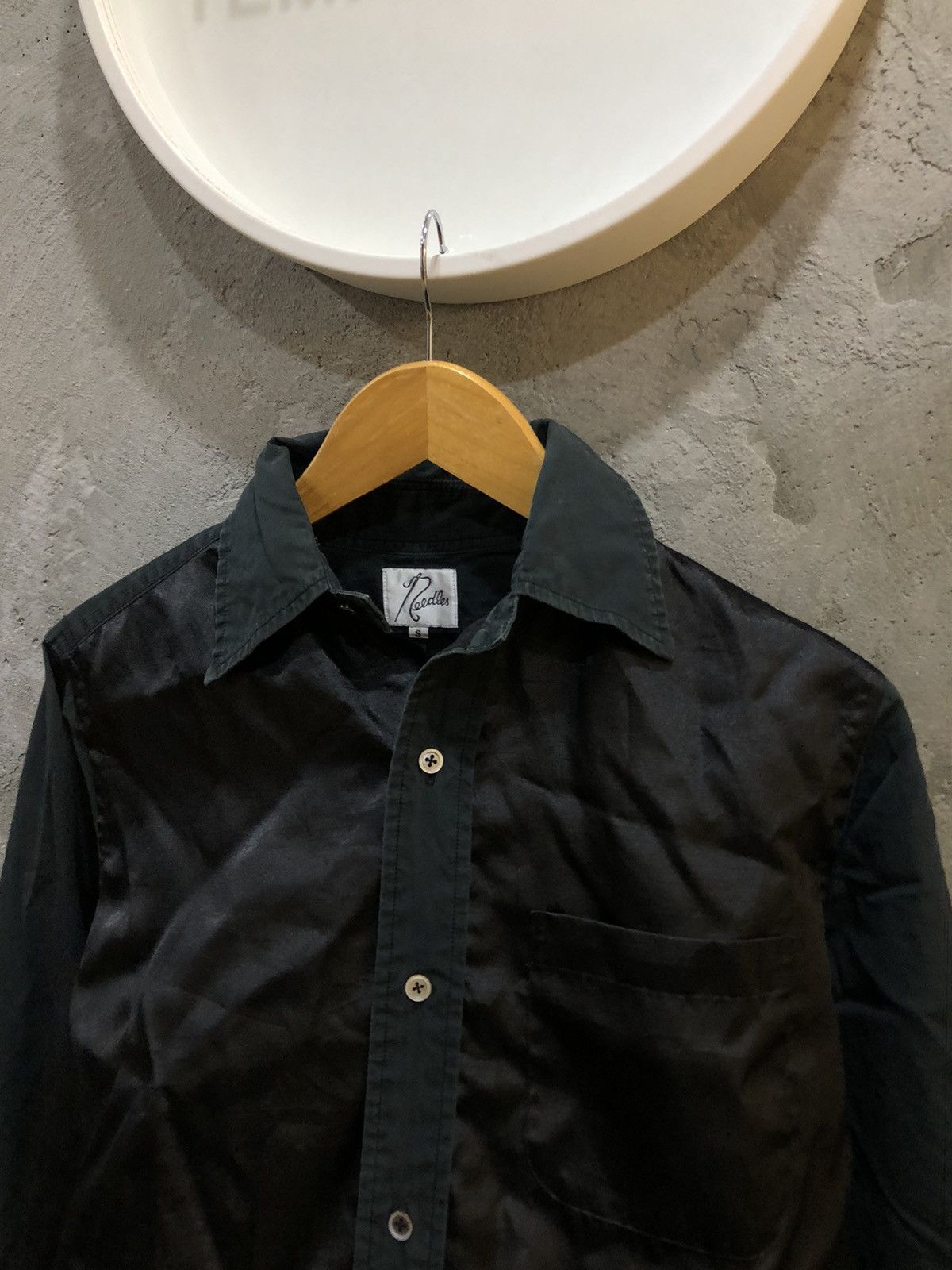 Needles Needles Rebuild Black Half Satin Button Up Shirt Size US S / EU 44-46 / 1 - 5 Thumbnail