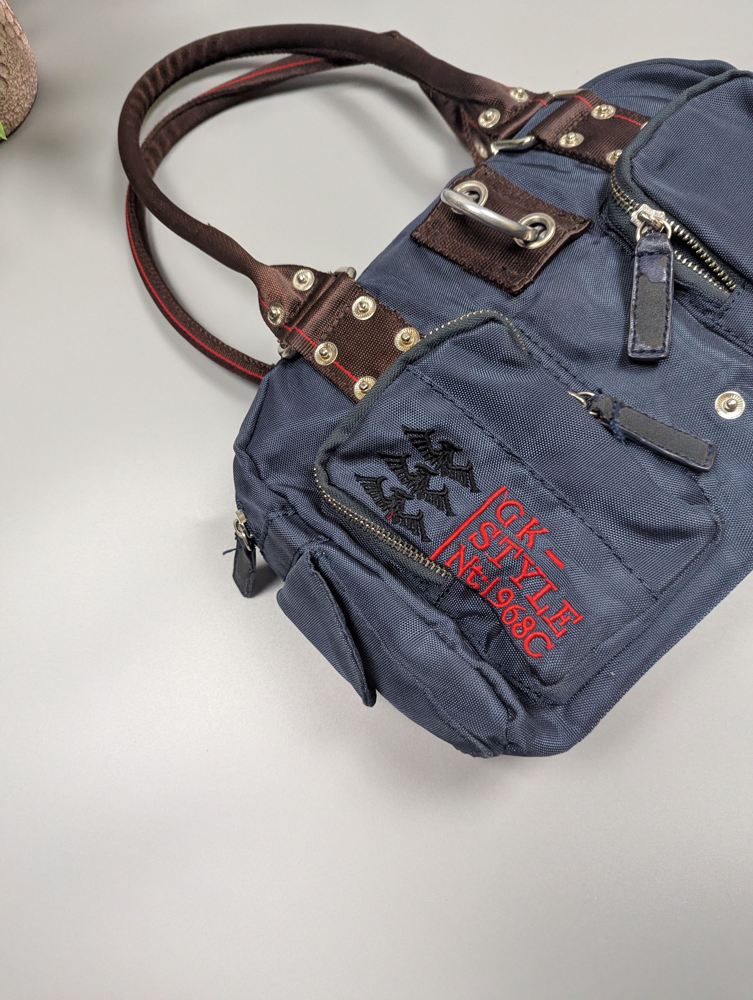 Vintage Vintage Y2K Blue Canvas Multi-Pocket Utility Bag Size ONE SIZE - 4 Thumbnail