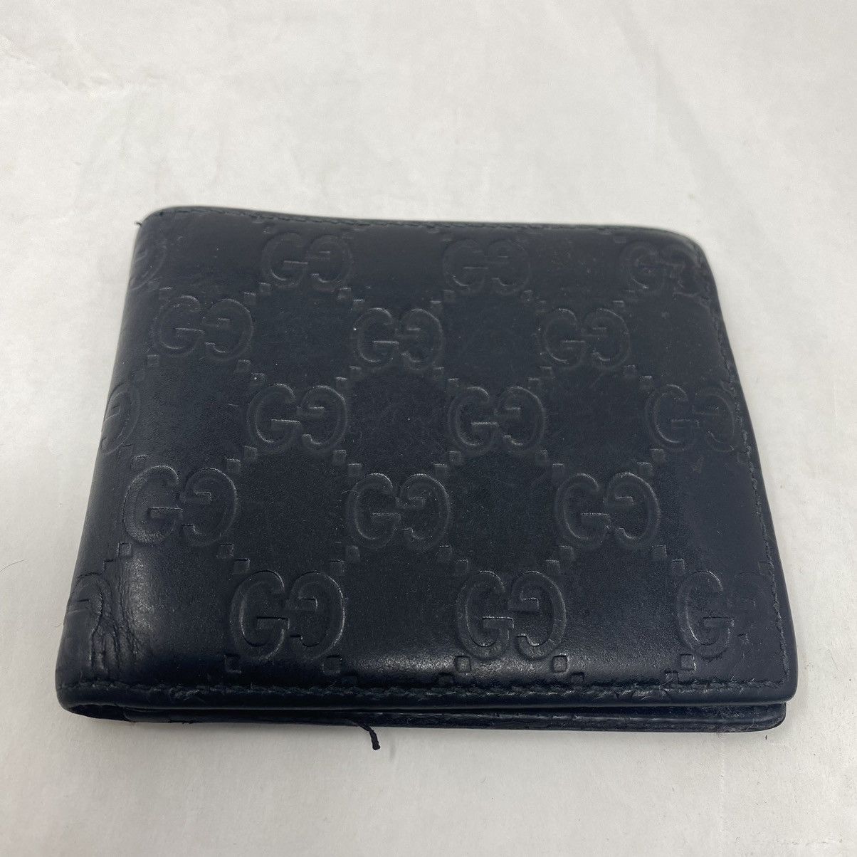 Gucci GG Leather Bi-Fold Black Wallet