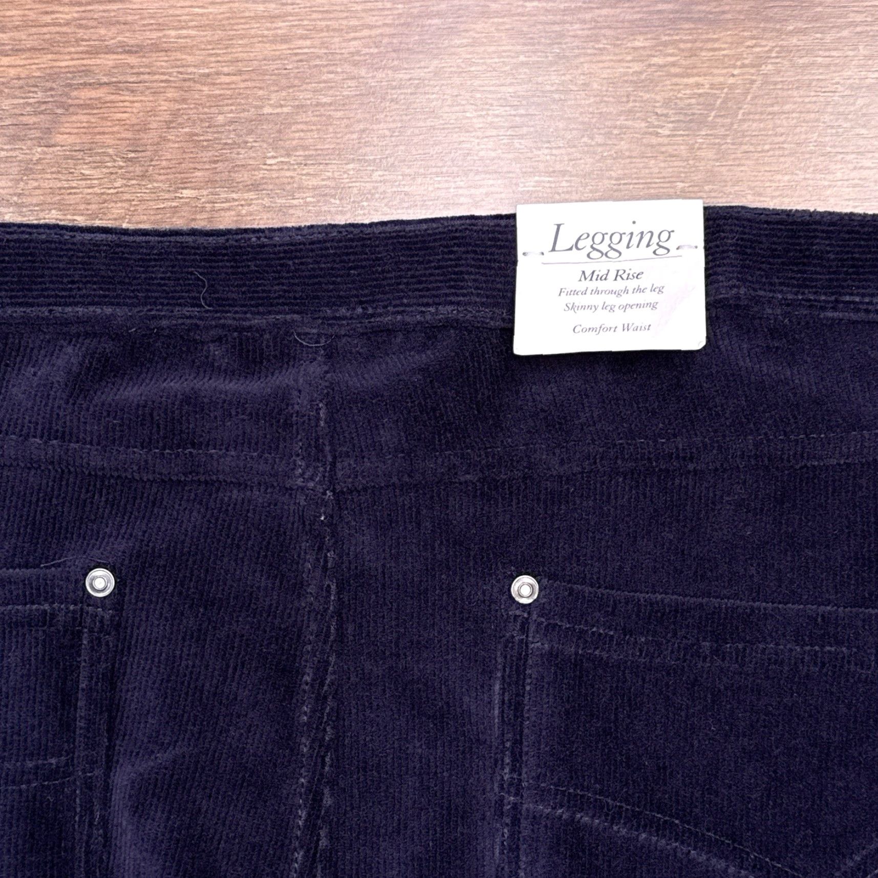 Croft & Barrow Croft Barrow Corduroy Legging Womens XL Navy Stretch Comfort Waist New Size 40" / US 18 - 7 Thumbnail