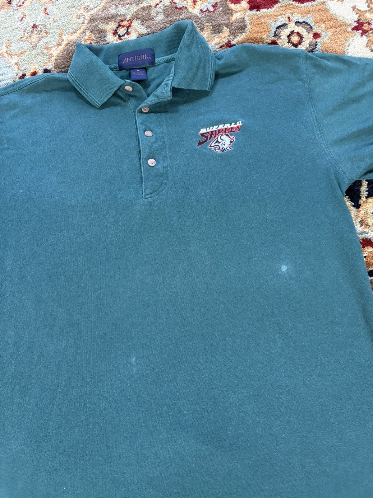 NHL × Vintage Vintage Y2K Buffalo Sabres Polo Shirt Size US M / EU 48-50 / 2 - 2 Thumbnail