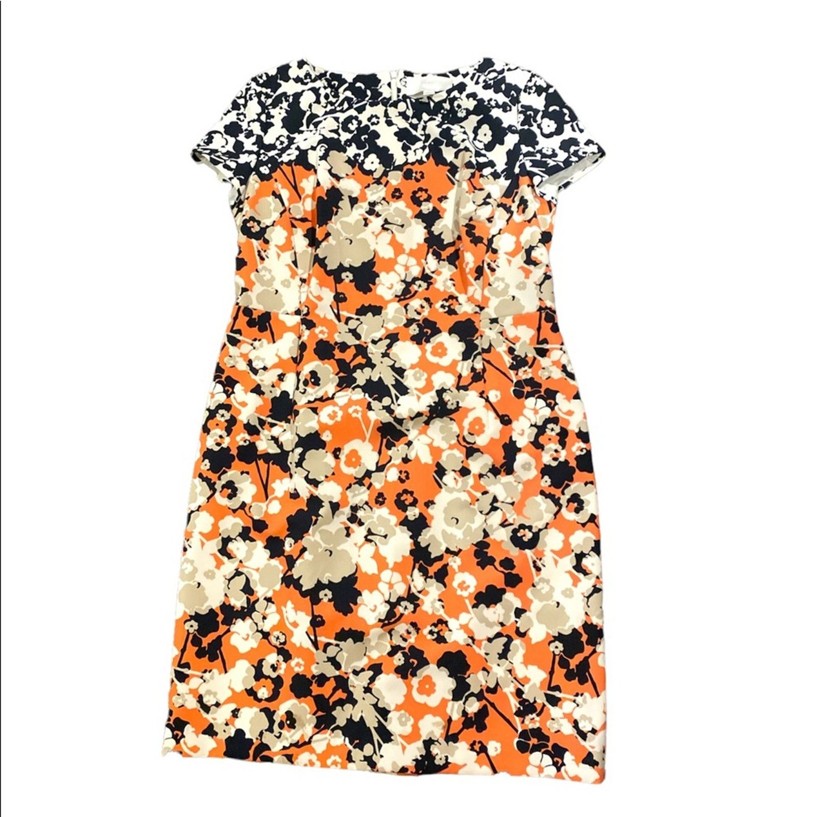 Hugo Boss BOSS Women Donisa Floral-print Sheath Dress in White 10 Size L / US 10 / IT 46 - 3 Thumbnail