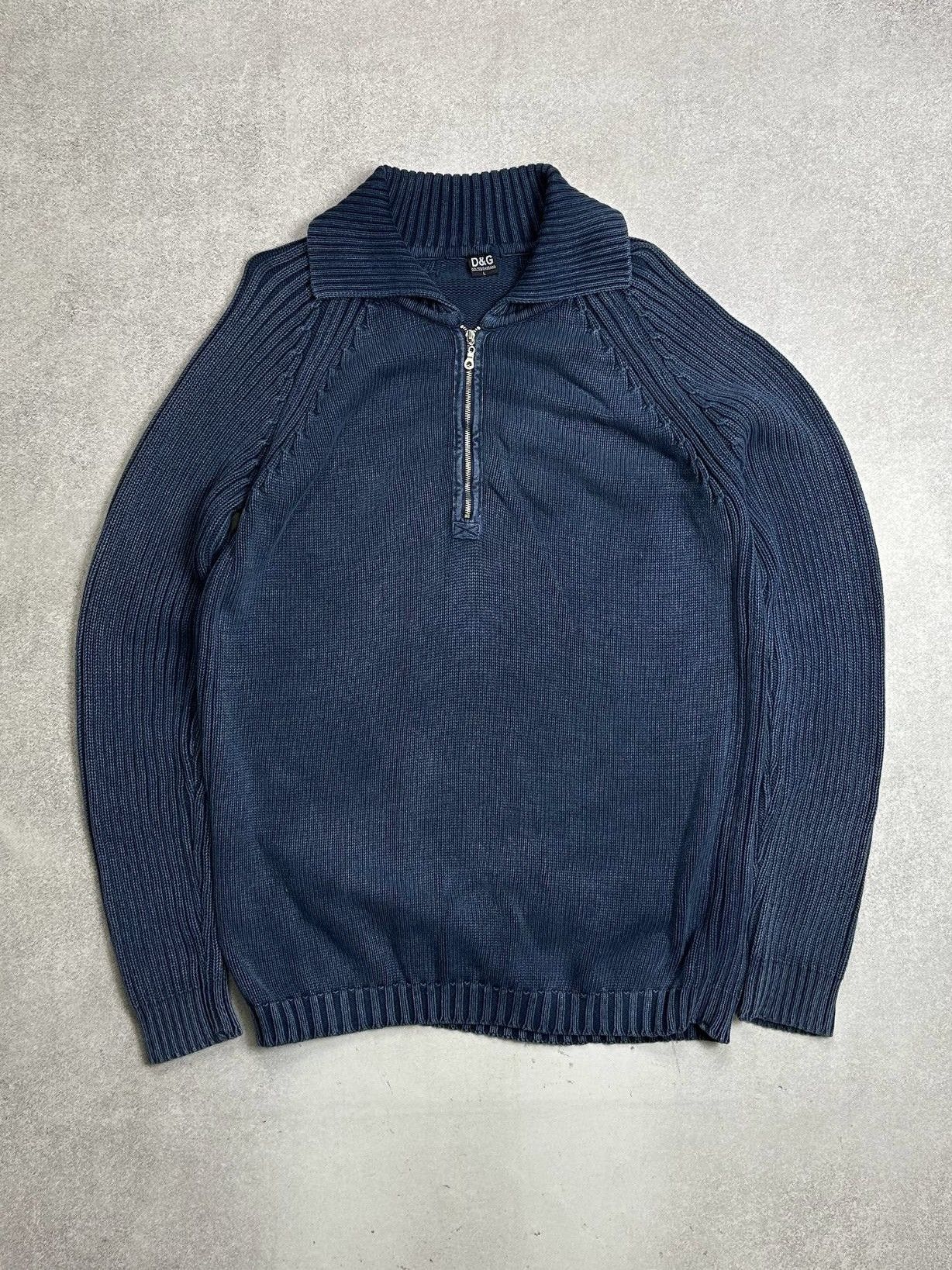 Vintage Vintage DG Dolce Gabbana Quarter Zip Mens Sweater Rare L Size US L / EU 52-54 / 3 - 1 Thumbnail