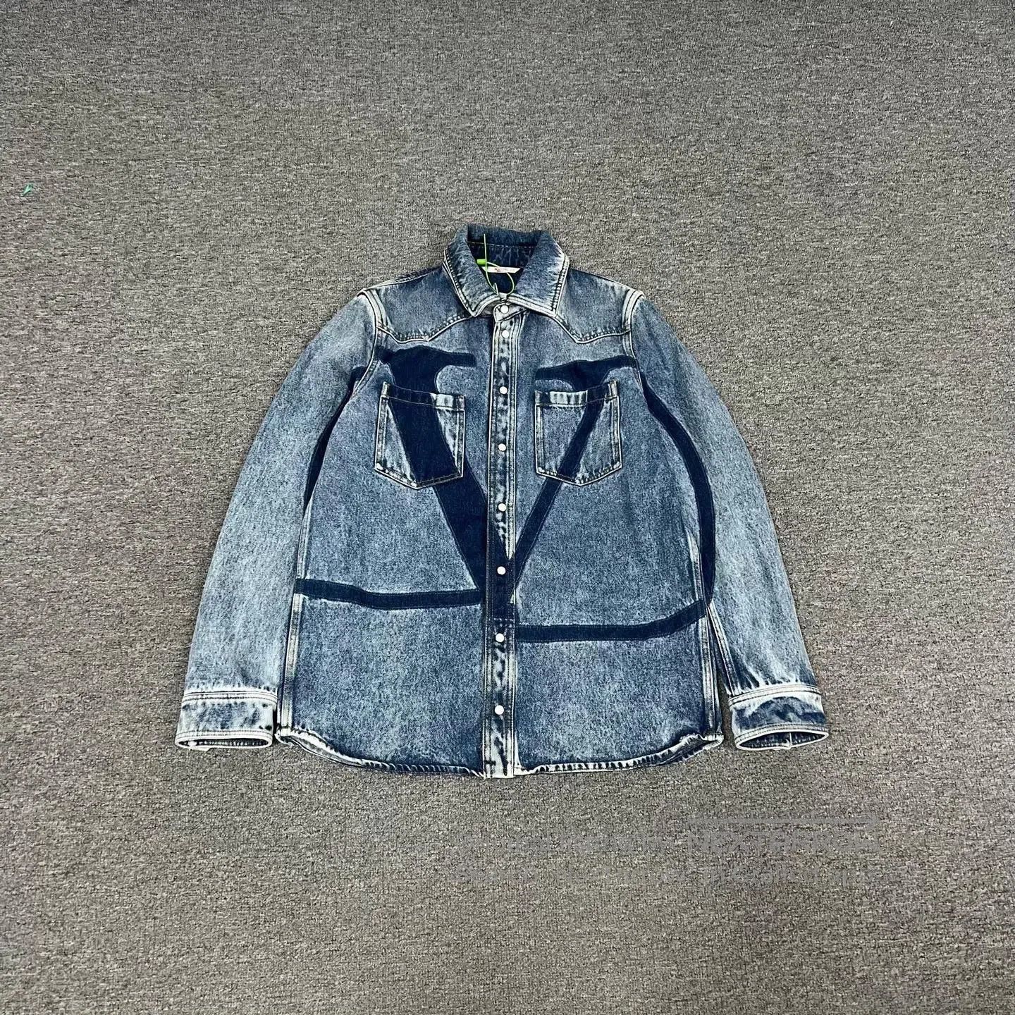 Valentino Valentino Big Logo Denim Shirt Jacket. Size US S / EU 44-46 / 1 - 2 Thumbnail