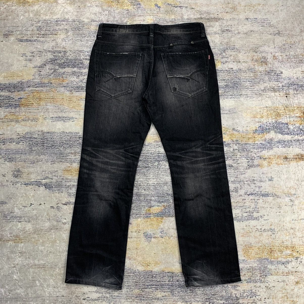 Japanese Brand Bartack wash denim pants Size US 34 / EU 50 - 2 Thumbnail
