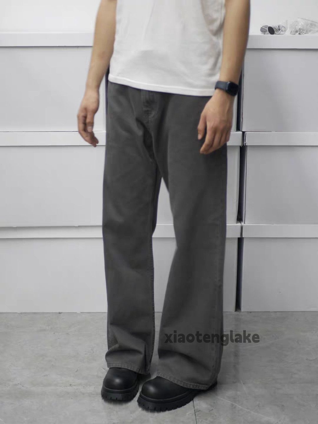Jean zx vintage washed retro y2k loose wide Leg jeans Size US 36 / EU 52 - 1 Thumbnail