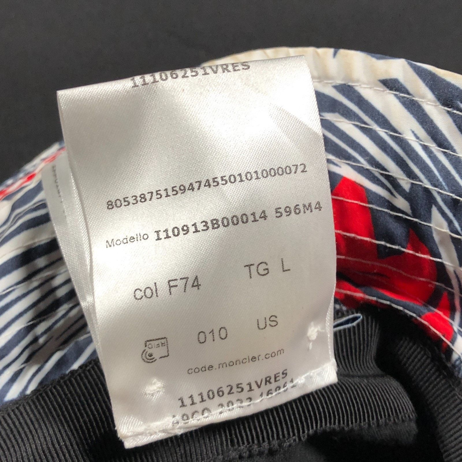 Moncler Moncler Wavy Print Multi Color Bucket Hat Size Large L Size ONE SIZE - 9 Thumbnail